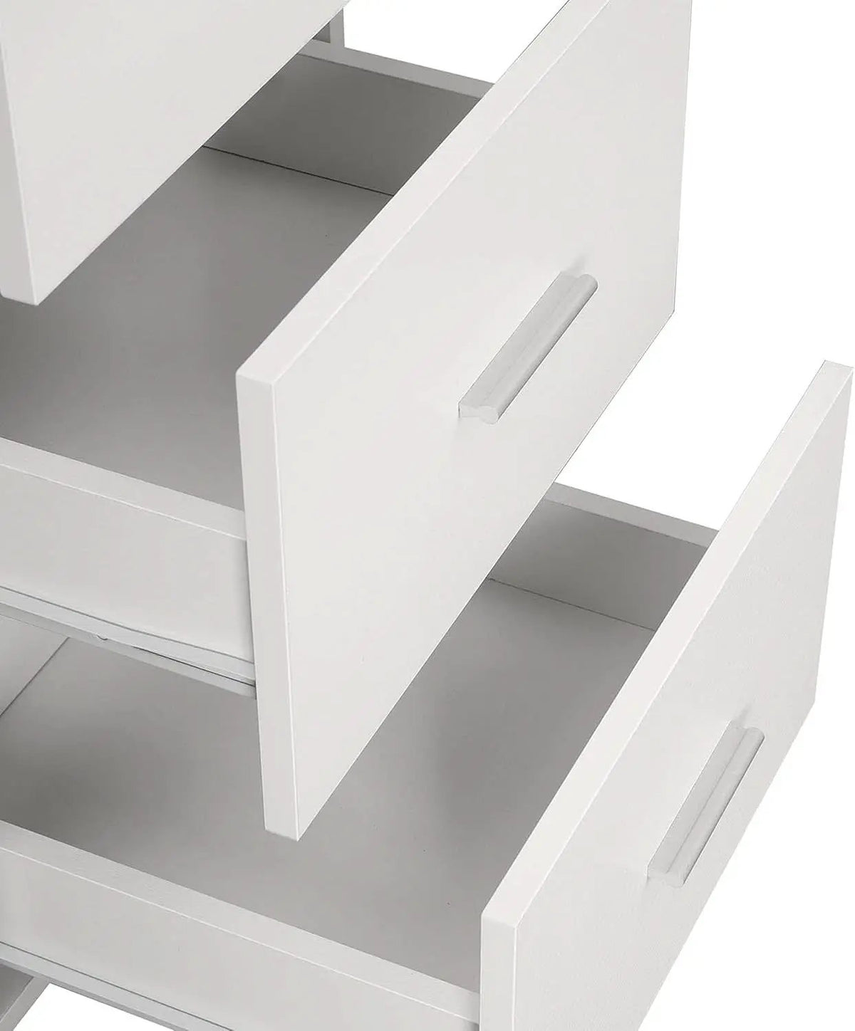 L Shaped Desk Two Toned With Drawers And Open Shelf Home Office from PriceLows™