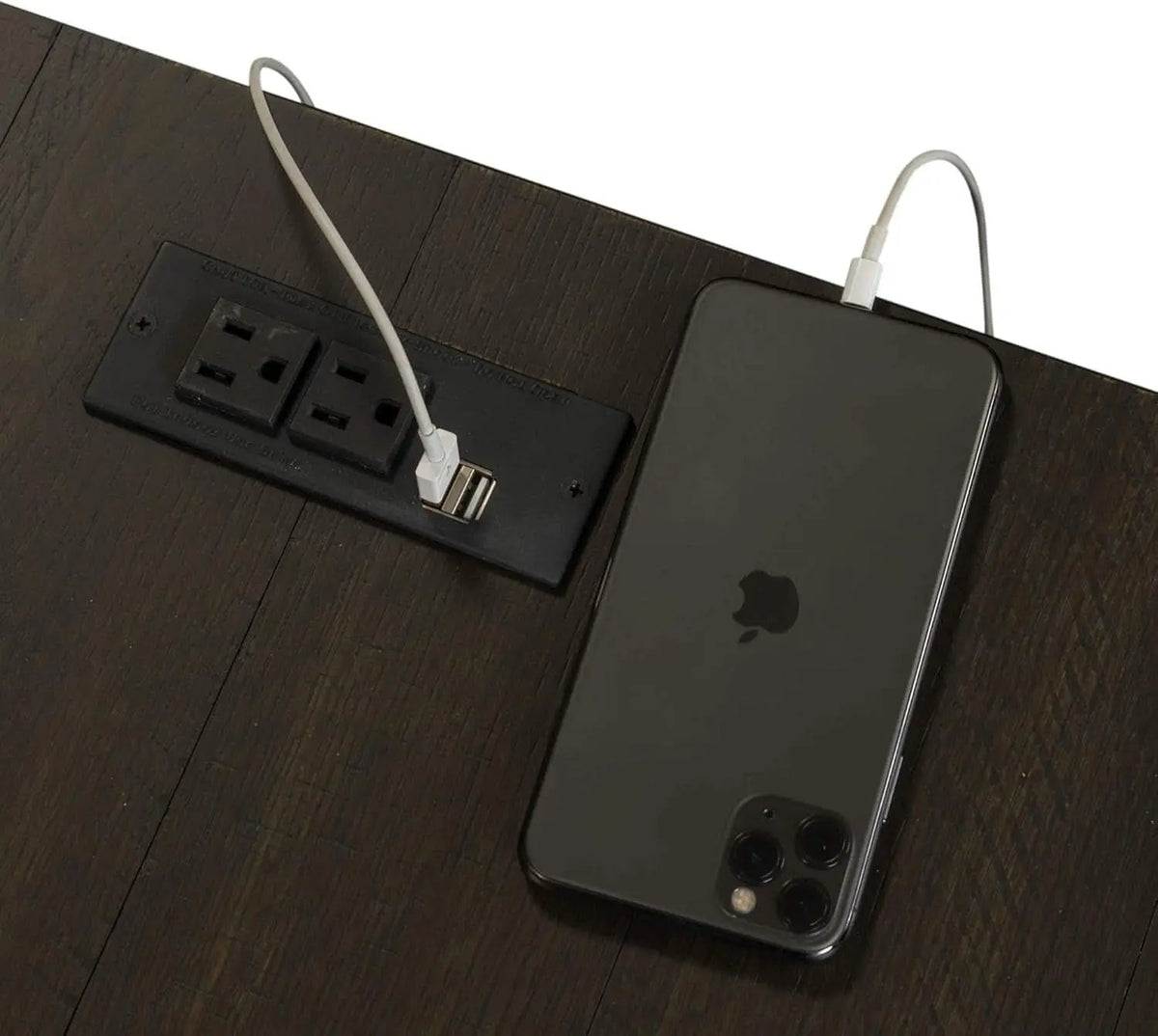 Contemporary L Shaped Desk USB Charging Drawer from PriceLows™