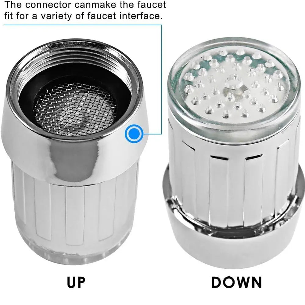 7-Color Change Automatically LED Faucet Head Glow Water Saving Stream Light Faucet Aerator Tap Nozzle for Kitchen Bathroom from PriceLows™