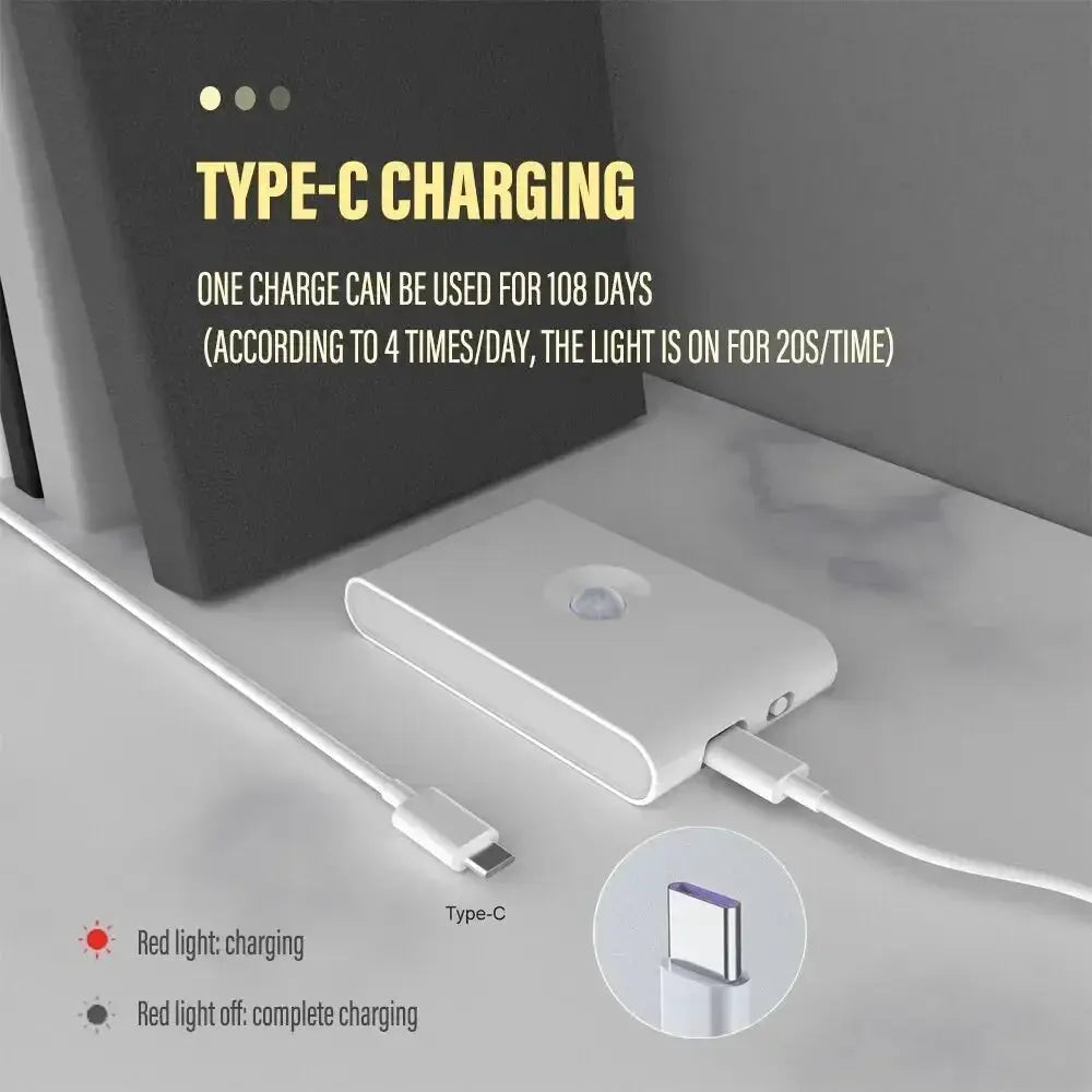 LED Induction Night Light Wireless USB Charging Human Body Induction Wall Light Bedroom Corridor Cabinet Bathroom Night Light from PriceLows™