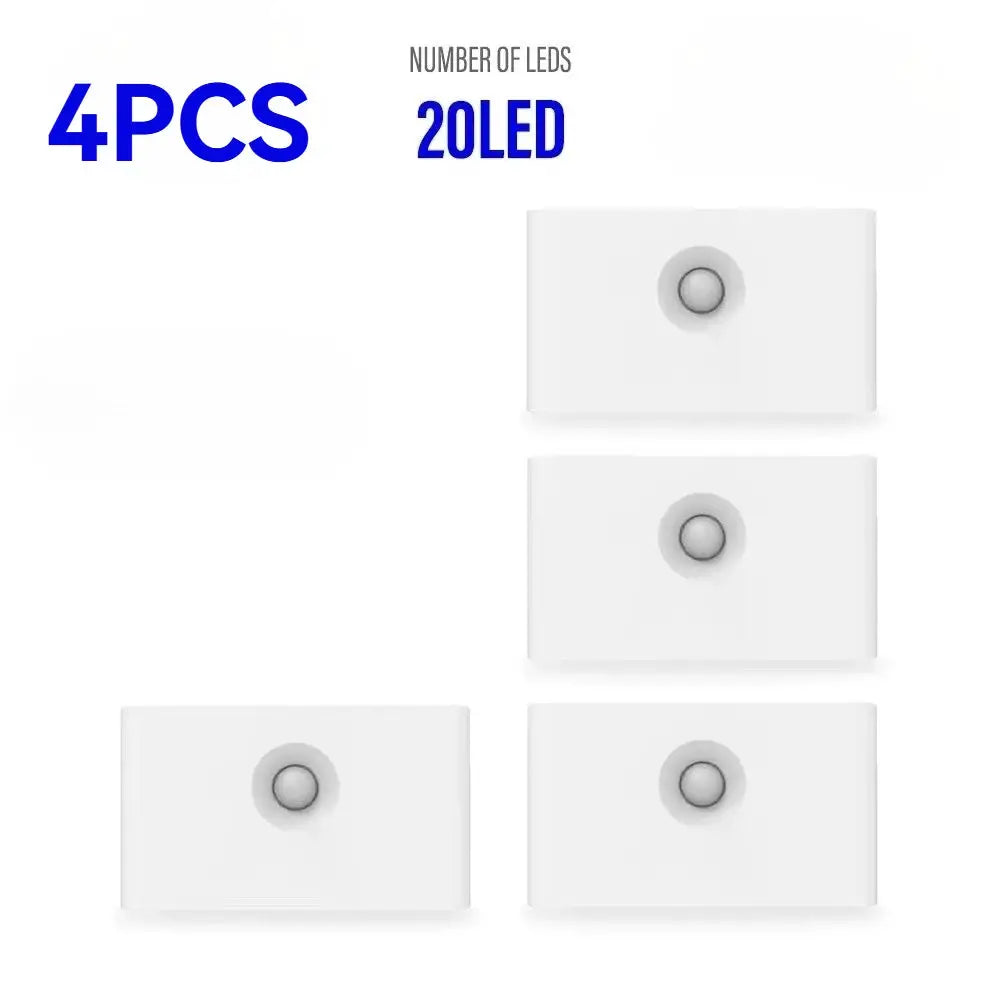 LED Induction Night Light Wireless USB Charging Human Body Induction Wall Light Bedroom Corridor Cabinet Bathroom Night Light from PriceLows™