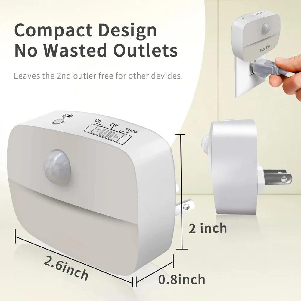 LED Night Light | Motion Sensor | EU Plug 220V | Hallway WC Bedroom from PriceLows™