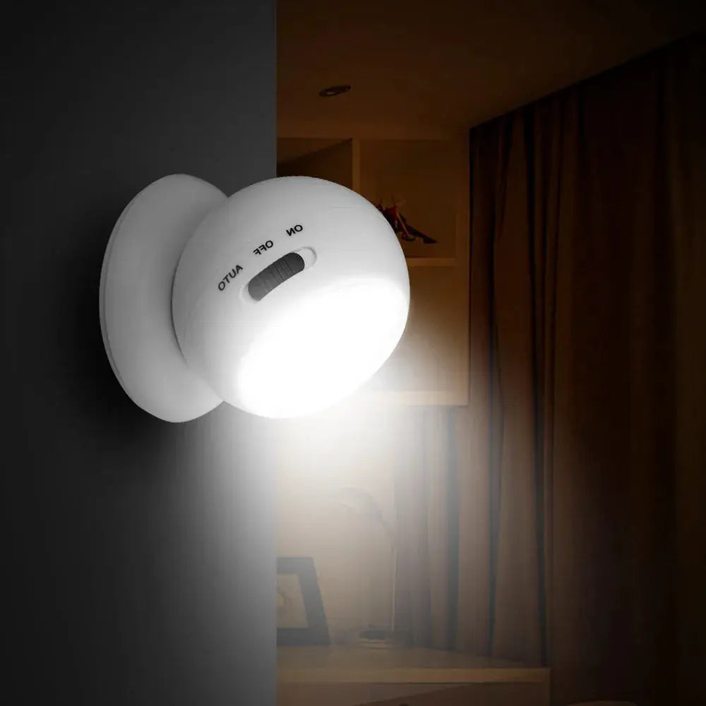 LED Night Light | 360 Degree Rotating COB Ball | PIR Sensor | USB Battery Powered from PriceLows™
