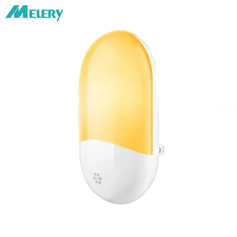 Melery LED Sensor Light EU Plug Night Warm White Nightlight Dusk/Dawn for Children Home Bedroom Bathroom Kitchen Hallway Stairs from PriceLows™