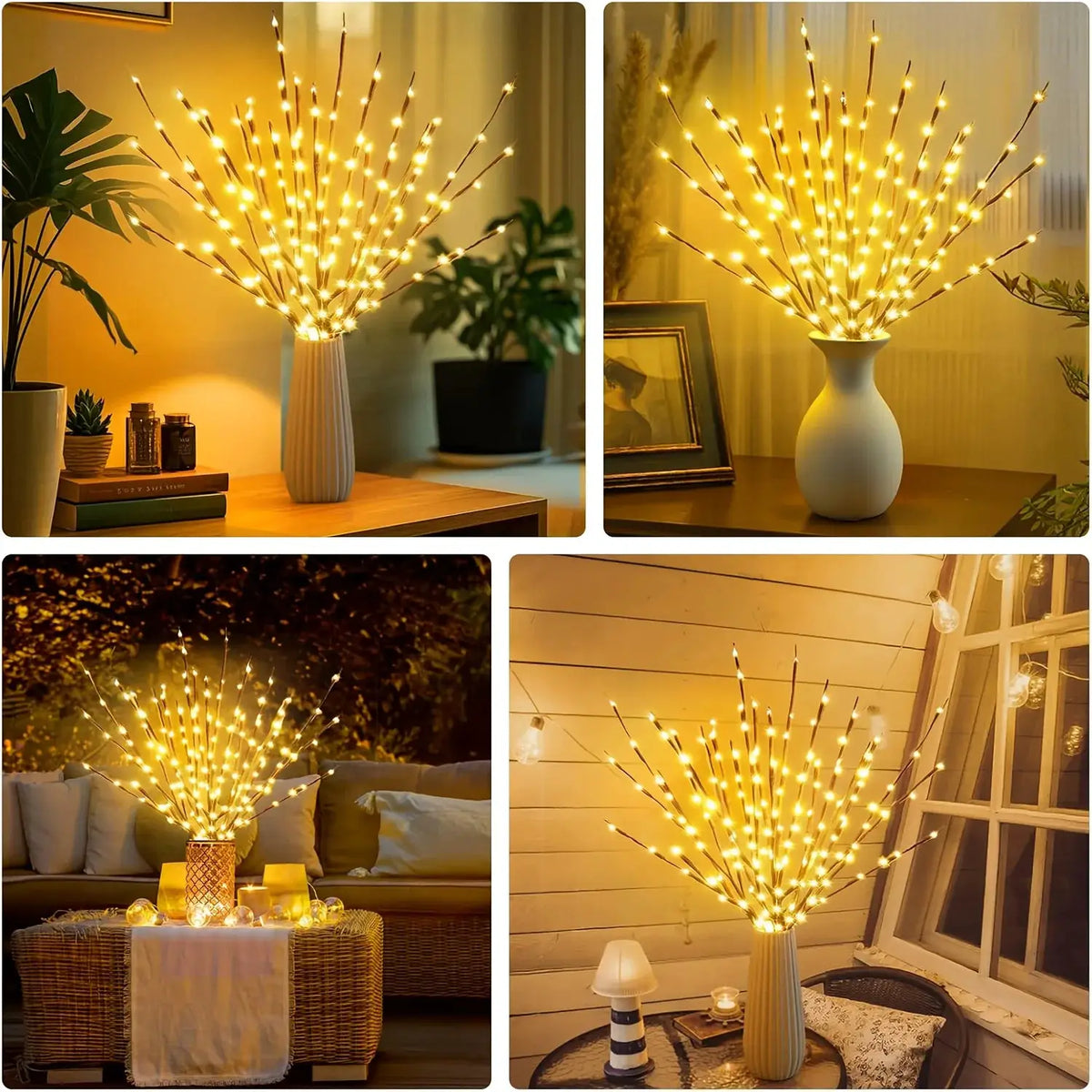 1Pcs LED Tree Branch Light Battery Powered Operated Bendable Twig Branch Lights for Party Coffee Store Festivals Home Decoration from PriceLows™