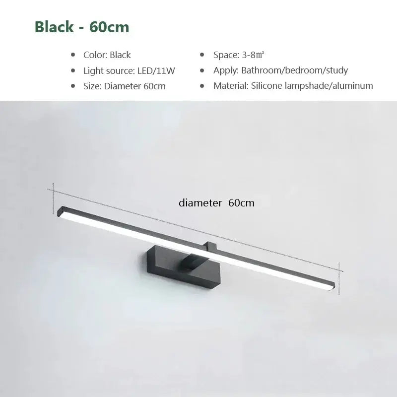 Modern LED Wall Light Bathroom Hardwares Wall Lamp Three Colors Lights Aluminum Led Bathroom Bath Mirror Line Lamp Make Up light from PriceLows™