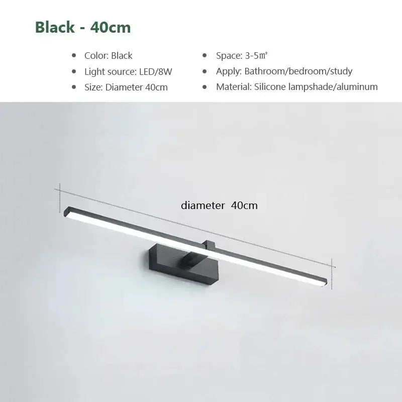 Modern LED Wall Light Bathroom Hardwares Wall Lamp Three Colors Lights Aluminum Led Bathroom Bath Mirror Line Lamp Make Up light from PriceLows™