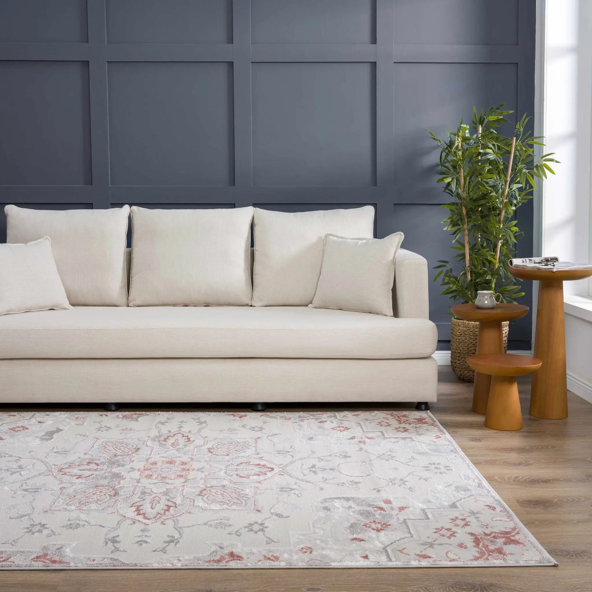 Calum Pink & Gray Area Rug from PriceLows™