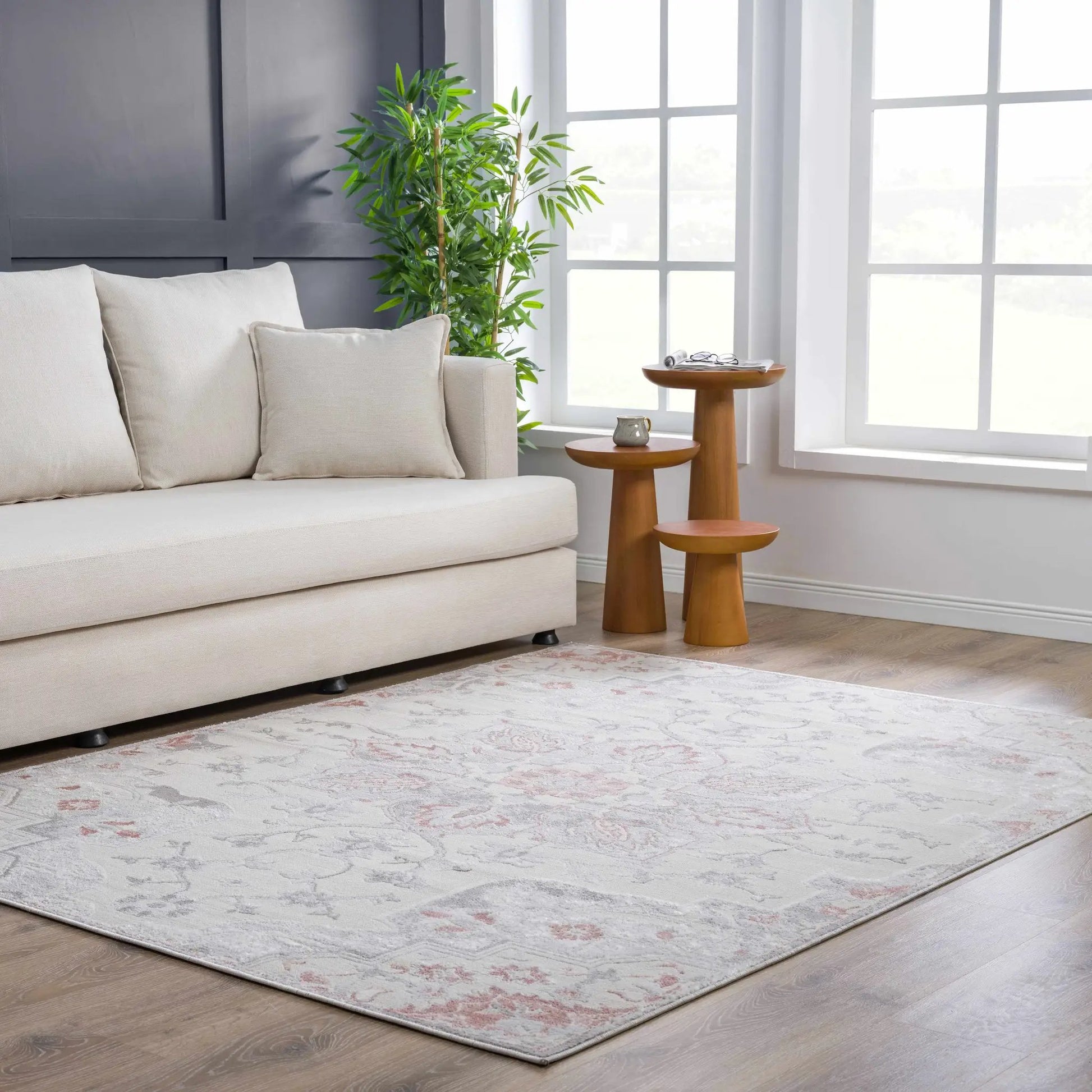 Calum Pink & Gray Area Rug from PriceLows™