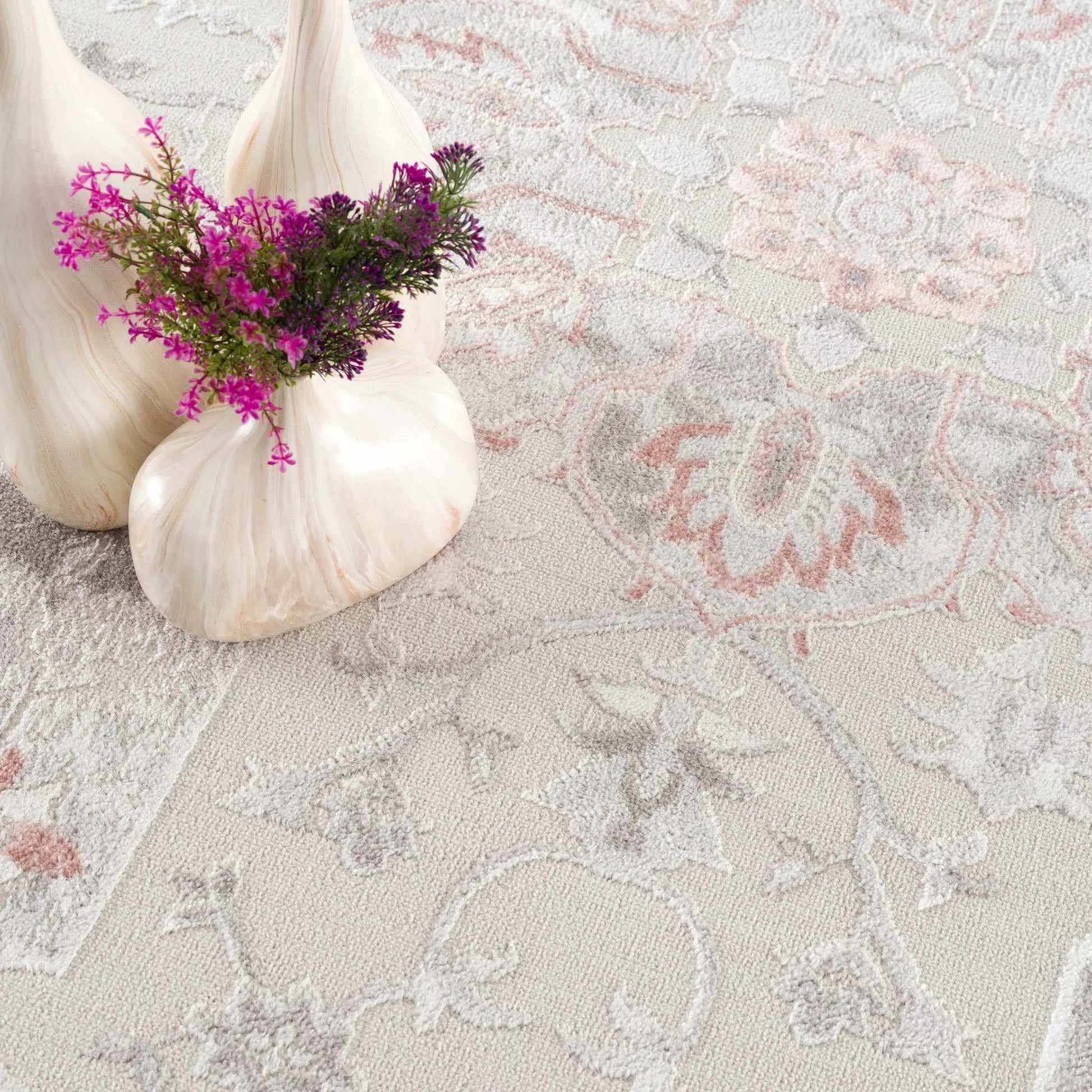 Calum Pink & Gray Area Rug from PriceLows™
