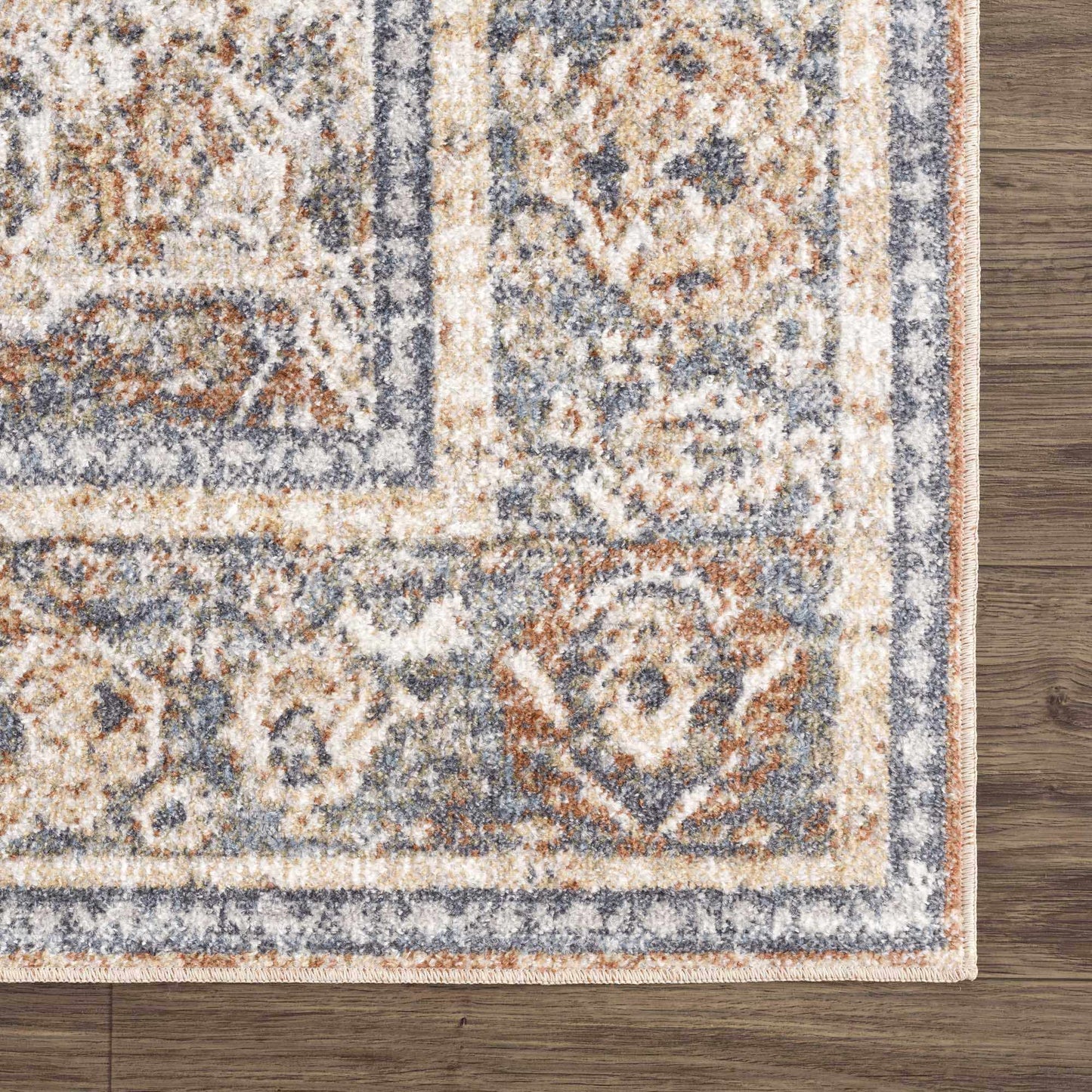 Arias Beige Blue Washable Area Rug from PriceLows™