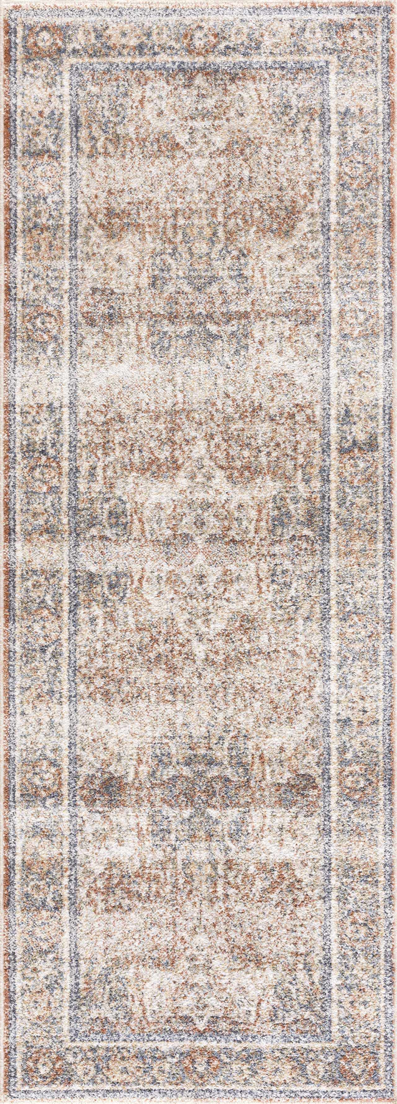 Arias Beige Blue Washable Area Rug from PriceLows™