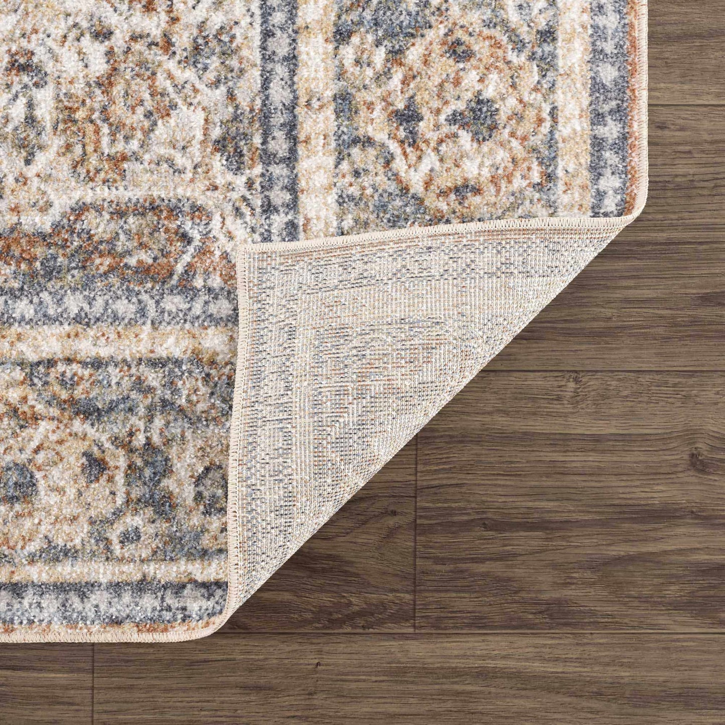 Arias Beige Blue Washable Area Rug from PriceLows™