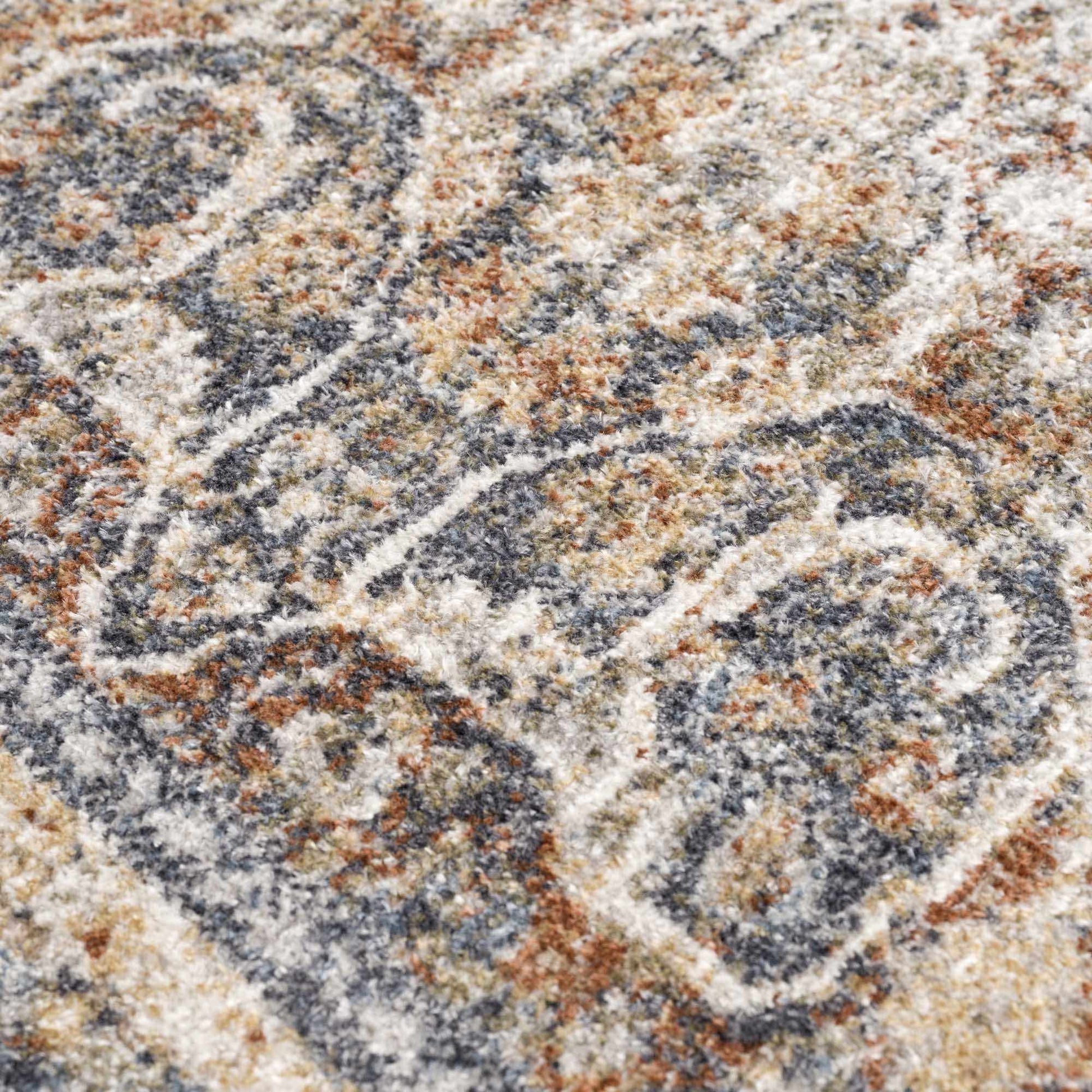 Arias Beige Blue Washable Area Rug from PriceLows™