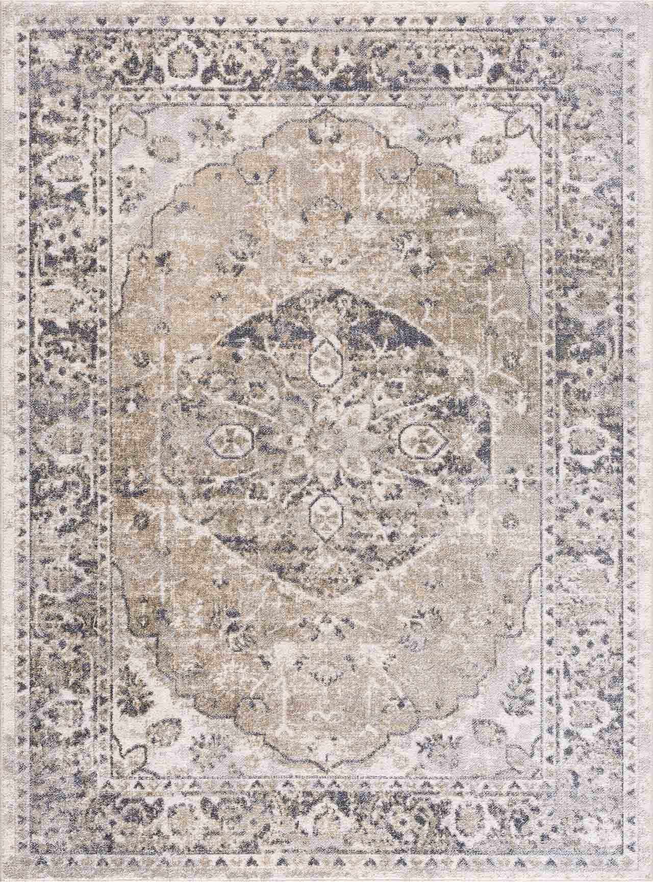 Rudo Beige Washable Area Rug from PriceLows™
