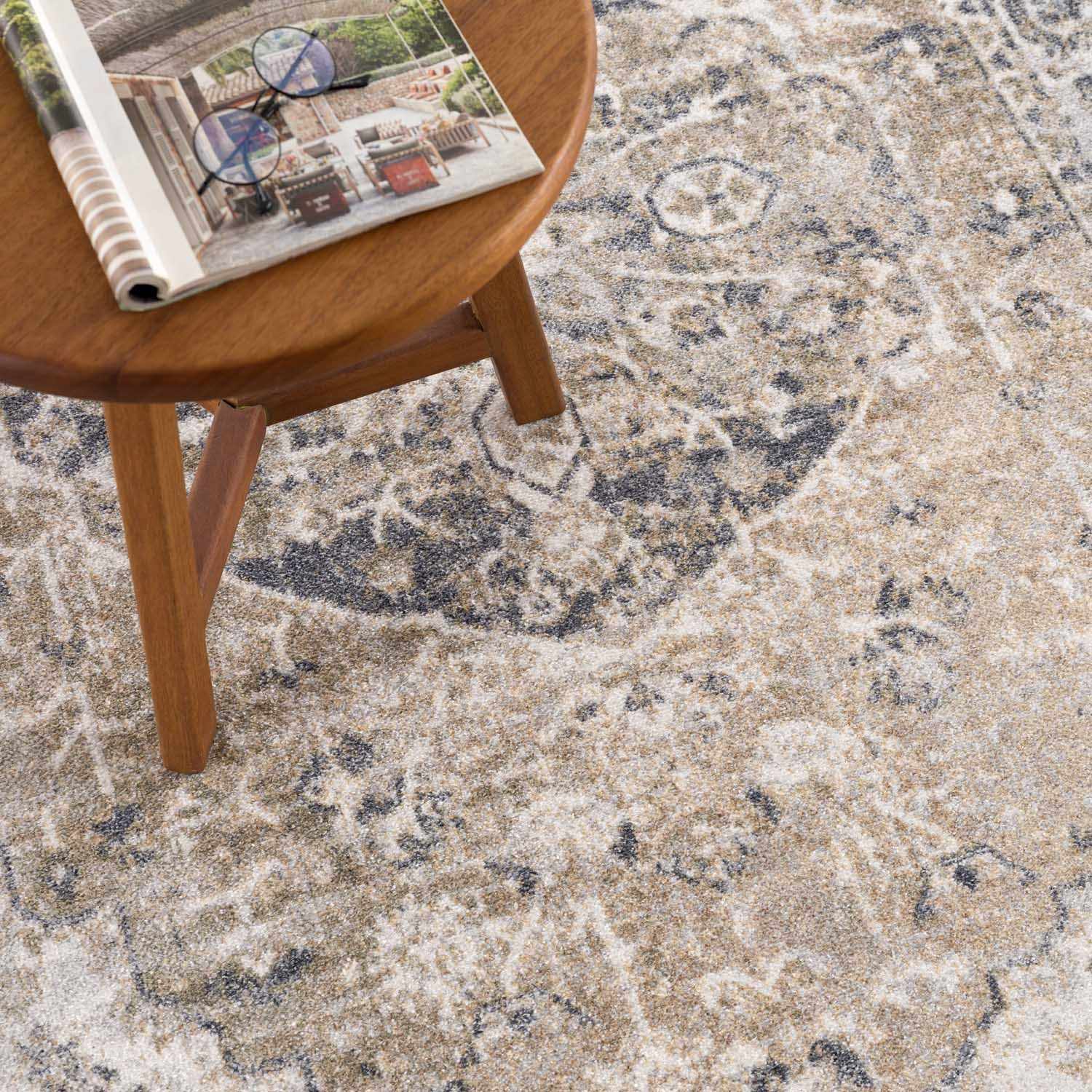 Rudo Beige Washable Area Rug from PriceLows™