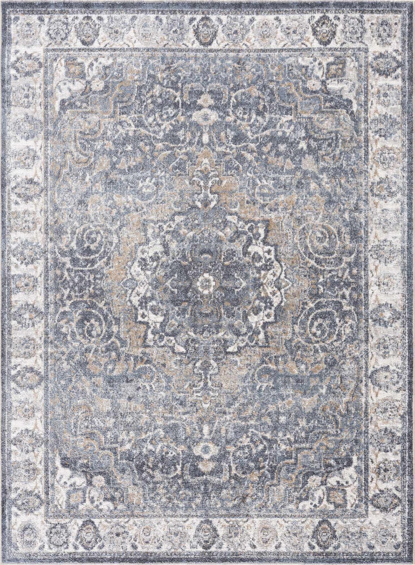 Aurum Blue Washable Area Rug from PriceLows™