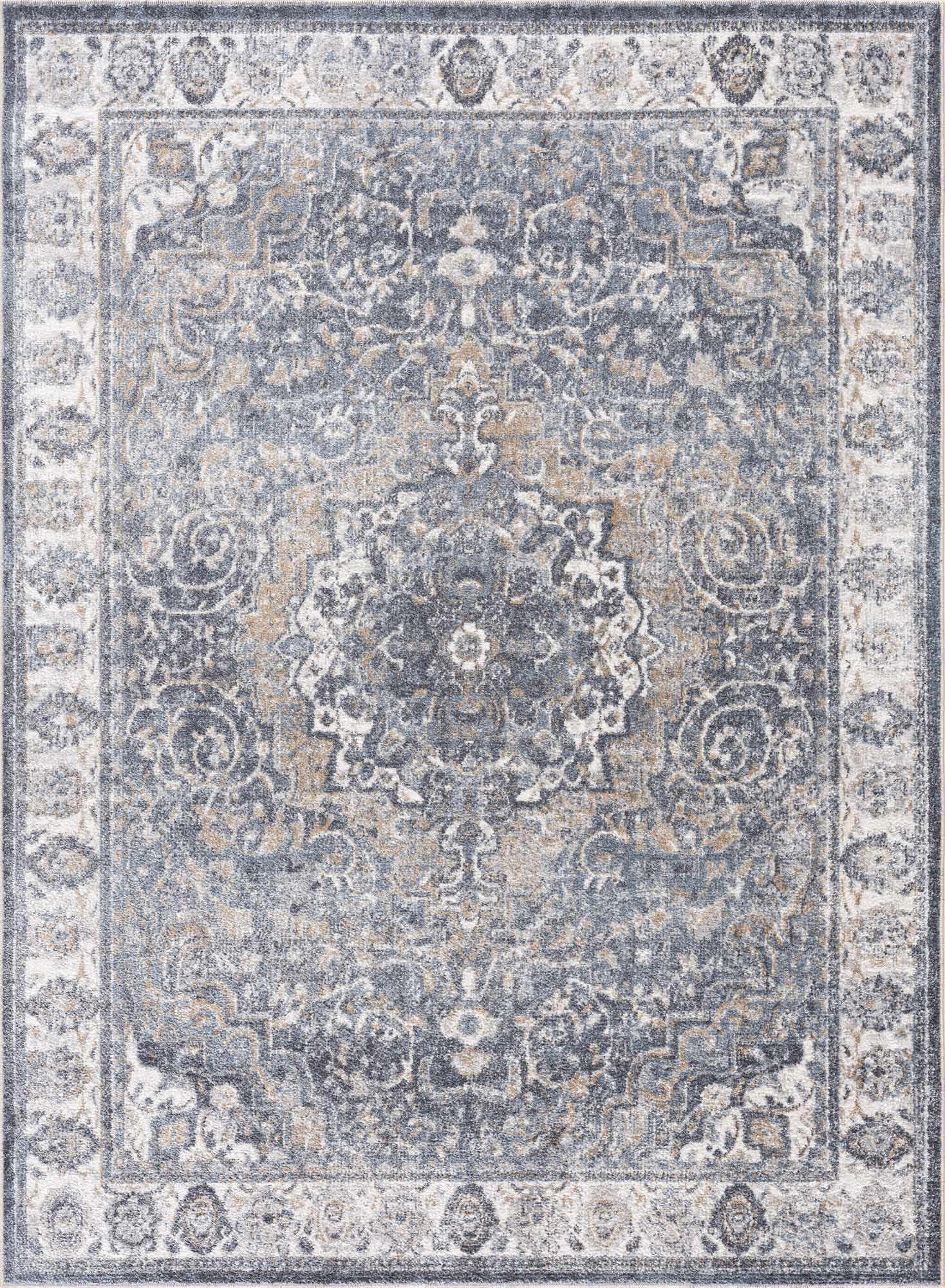 Aurum Blue Washable Area Rug from PriceLows™