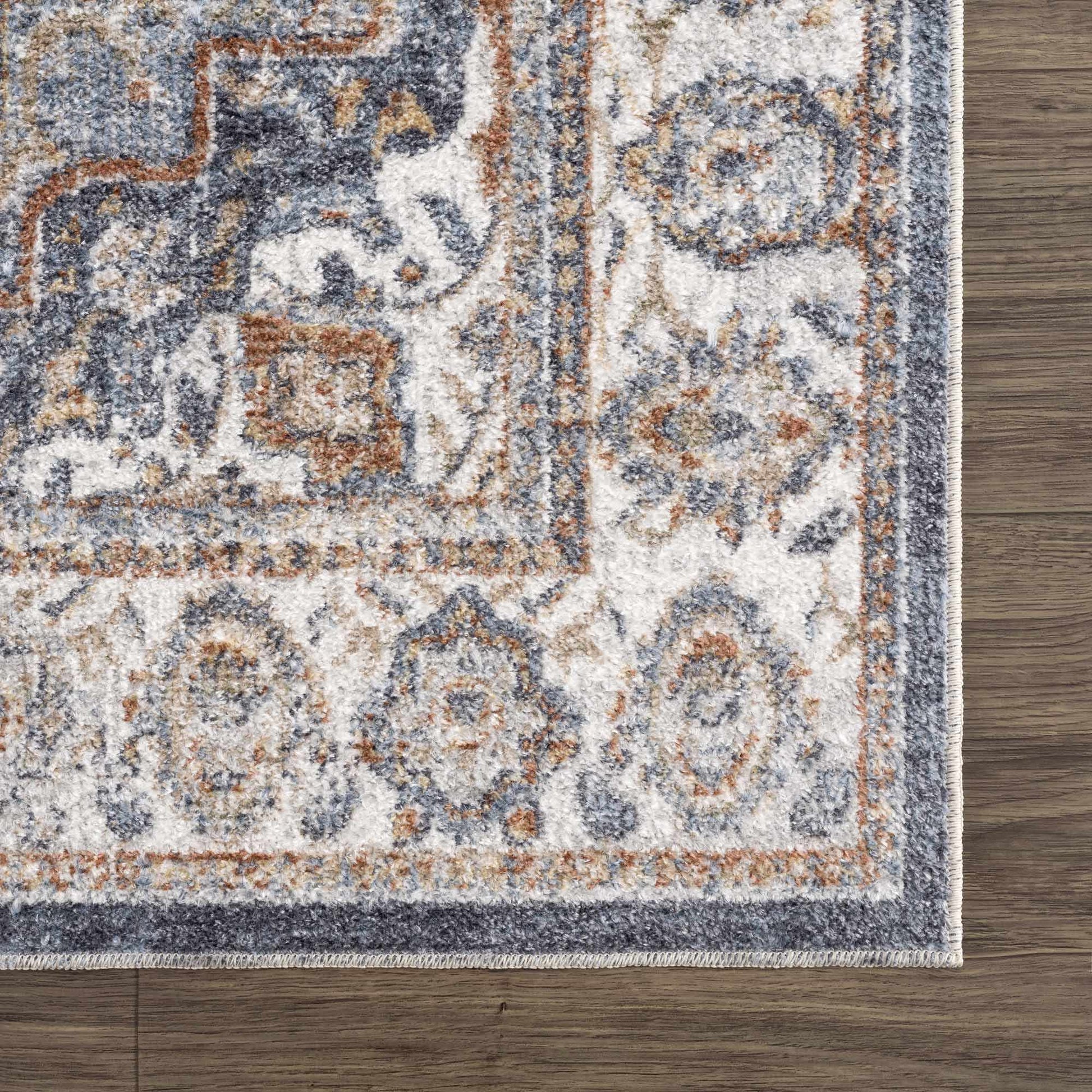 Aurum Blue & Beige Washable Area Rug from PriceLows™