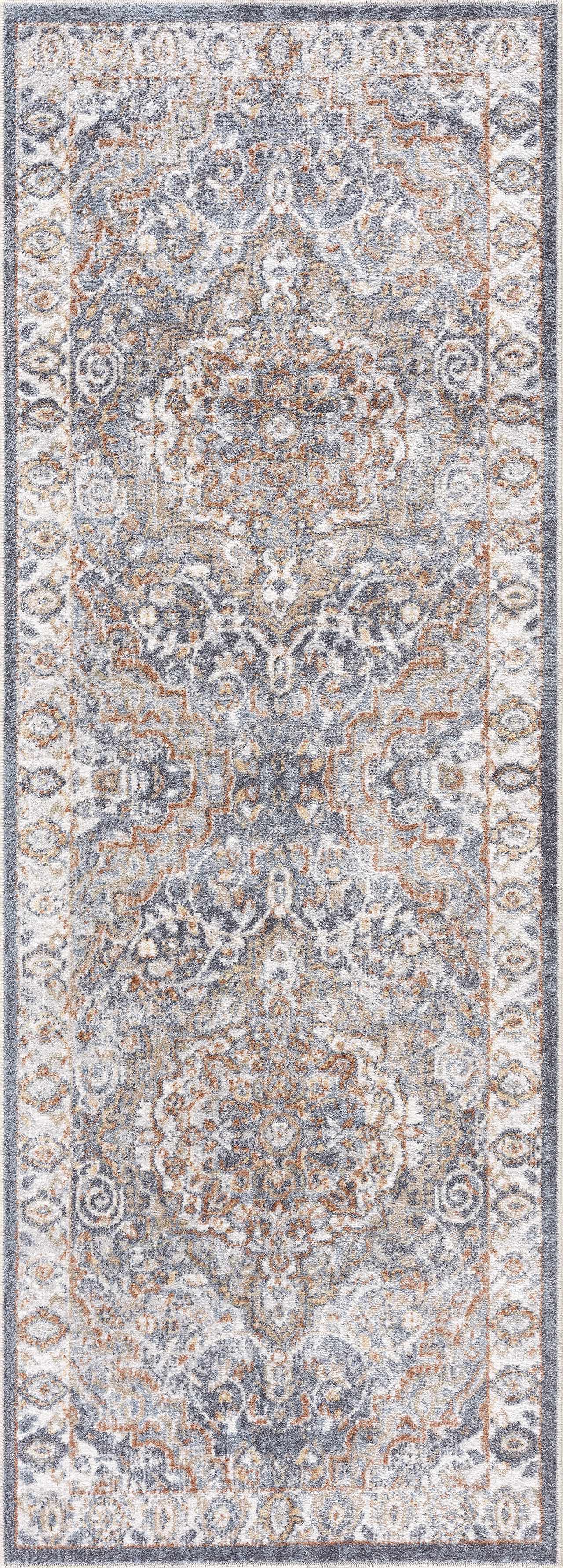 Aurum Blue & Beige Washable Area Rug from PriceLows™