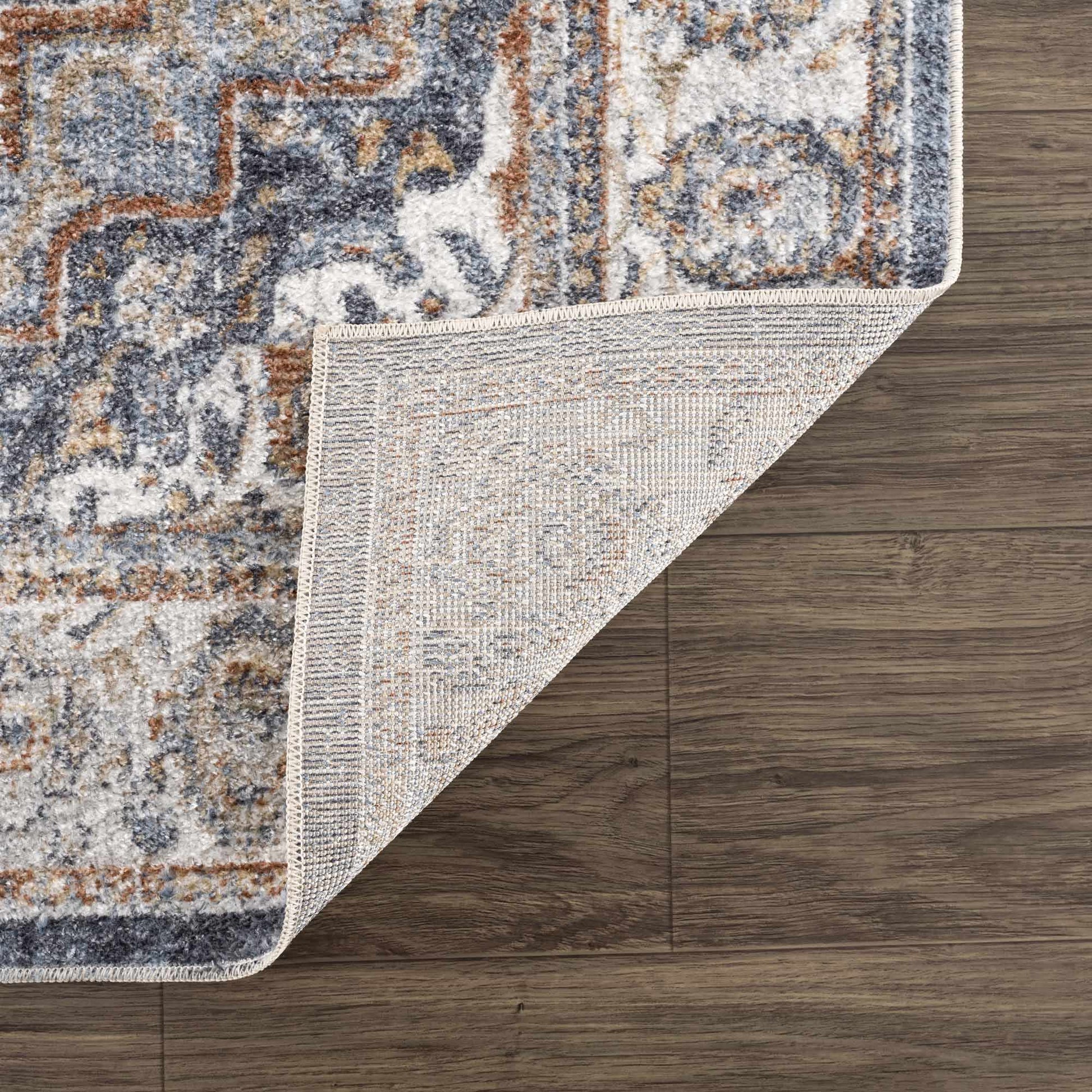 Aurum Blue & Beige Washable Area Rug from PriceLows™