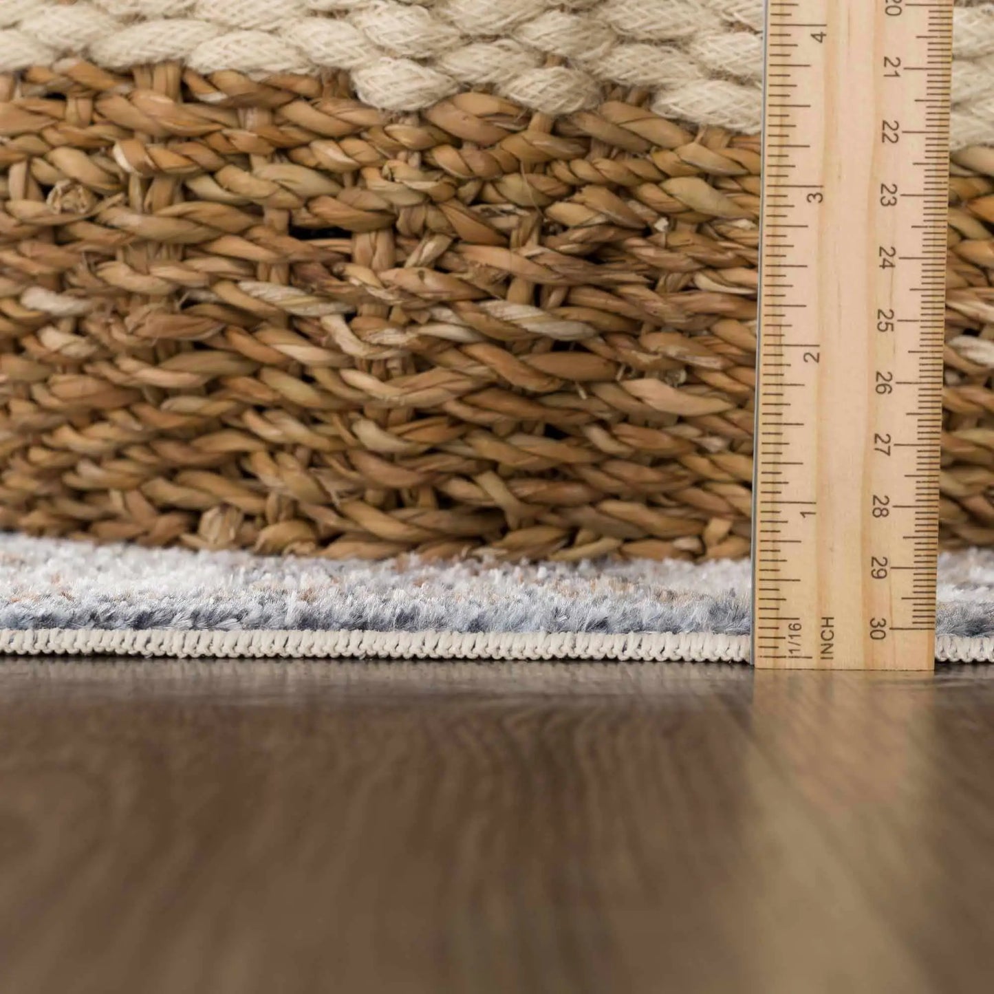 Aurum Blue & Beige Washable Area Rug from PriceLows™