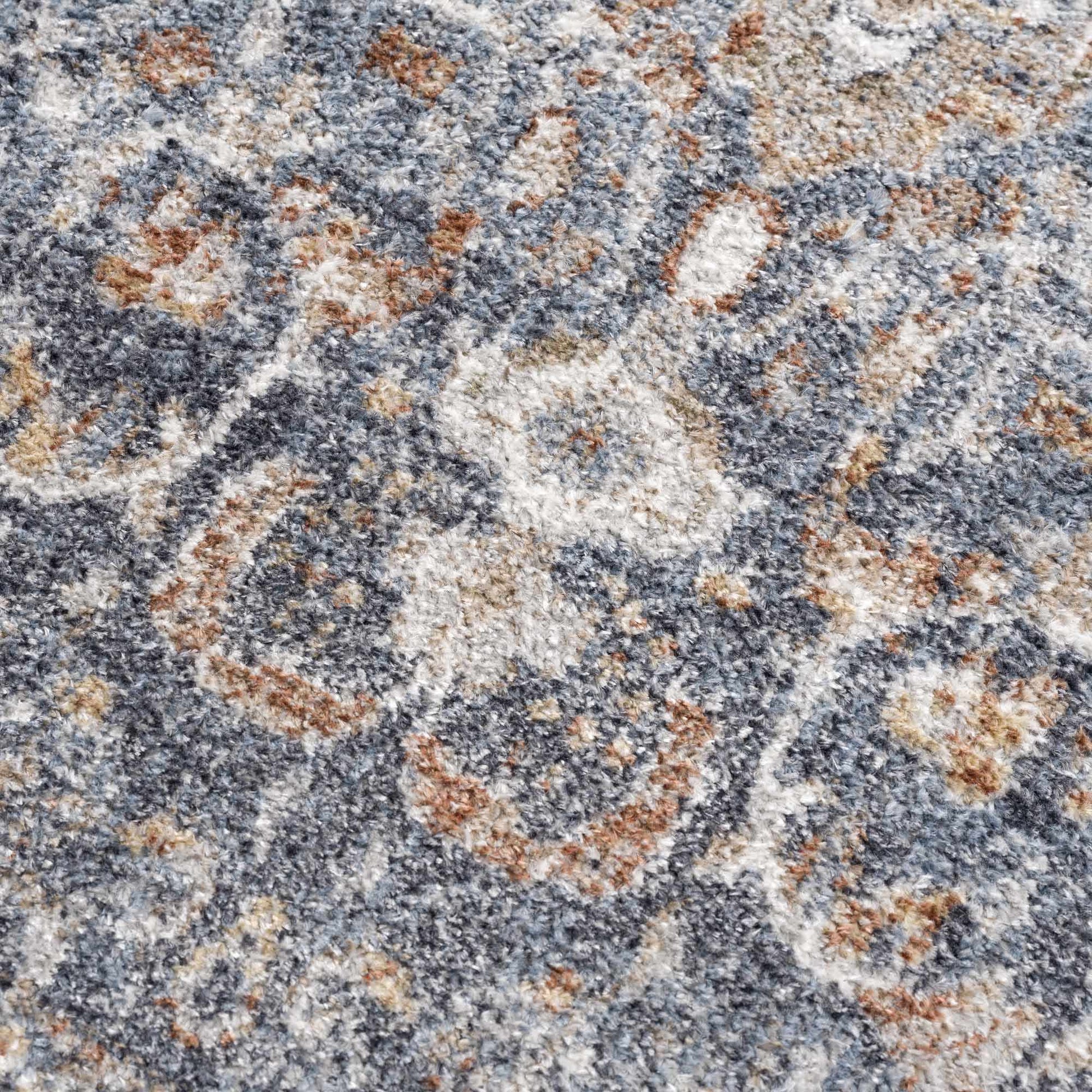 Aurum Blue & Beige Washable Area Rug from PriceLows™