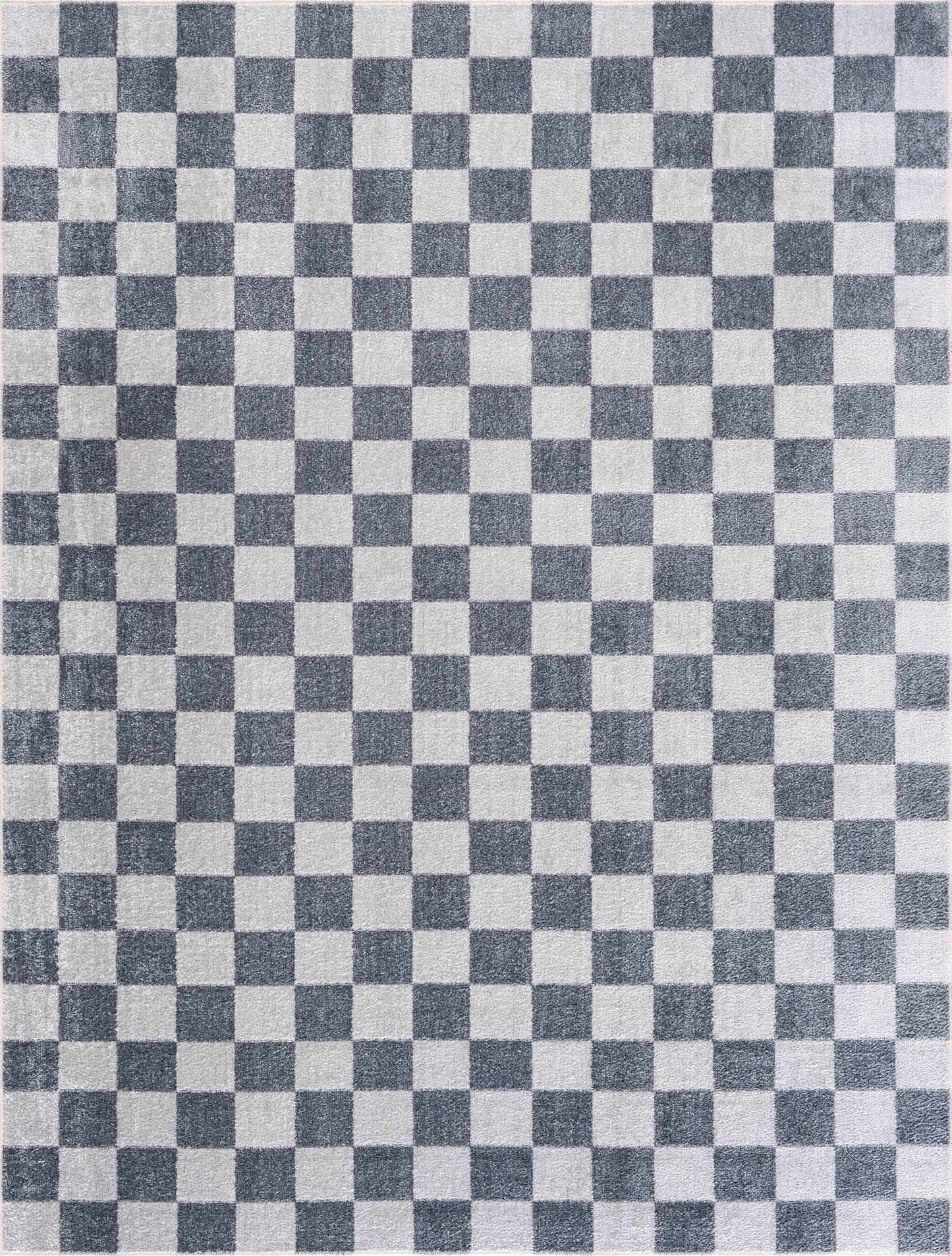 Alie Gray Checkered Washable Area Rug from PriceLows™