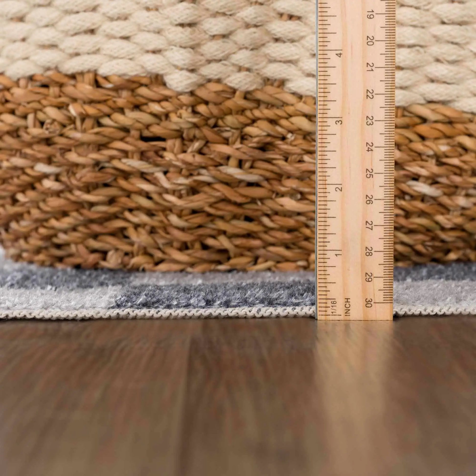 Alie Gray Checkered Washable Area Rug from PriceLows™