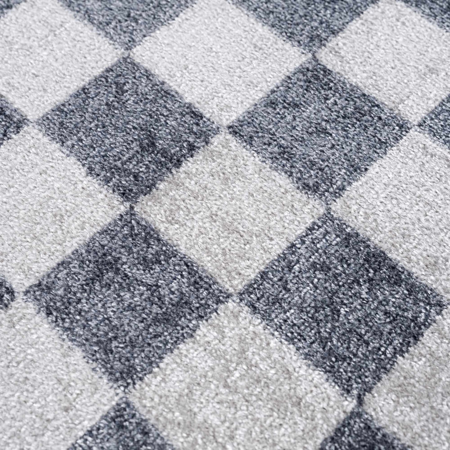 Alie Gray Checkered Washable Area Rug from PriceLows™