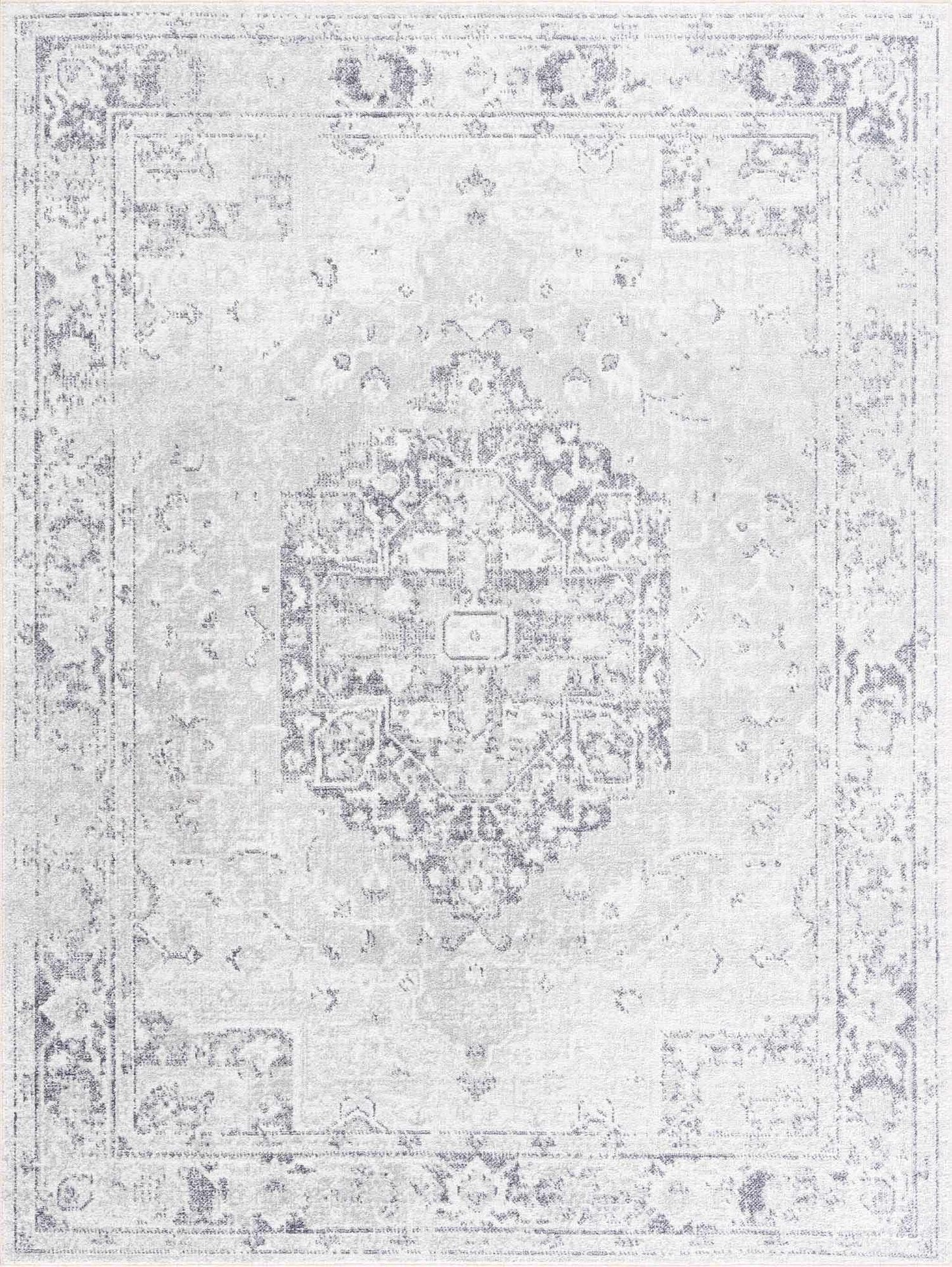 Akram Cream & Antrasit Washable Area Rug from PriceLows™