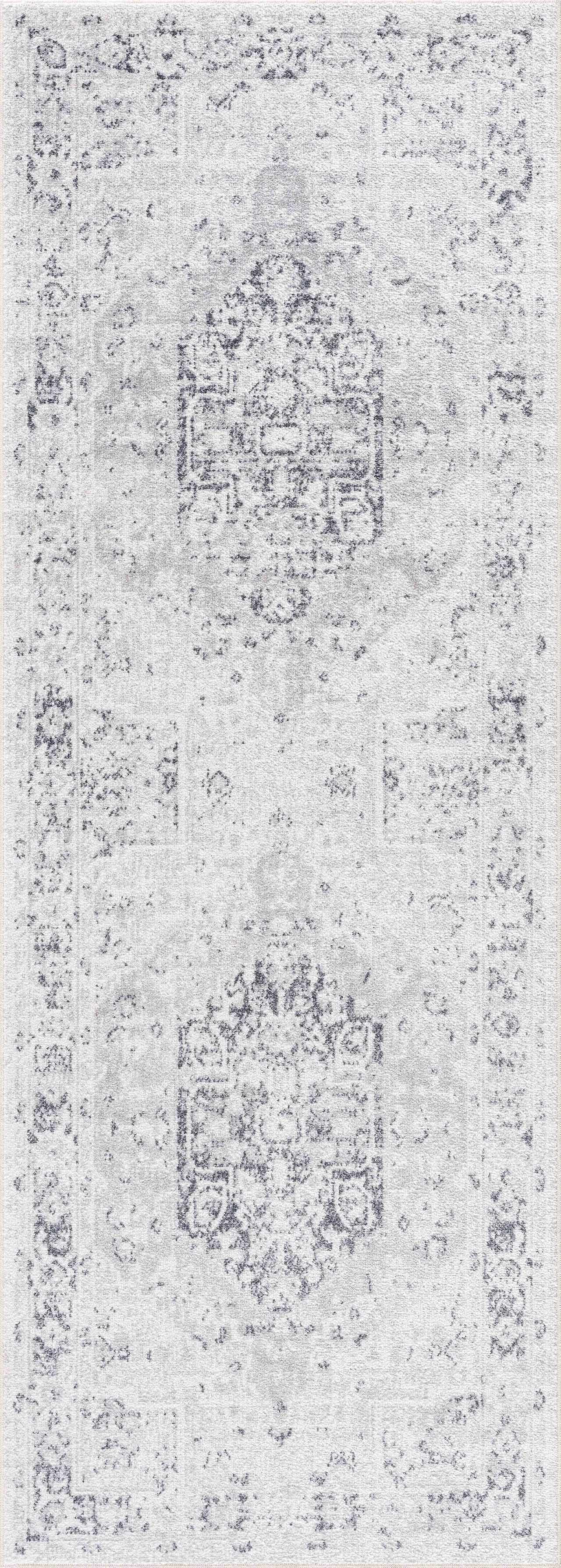 Akram Cream & Antrasit Washable Area Rug from PriceLows™