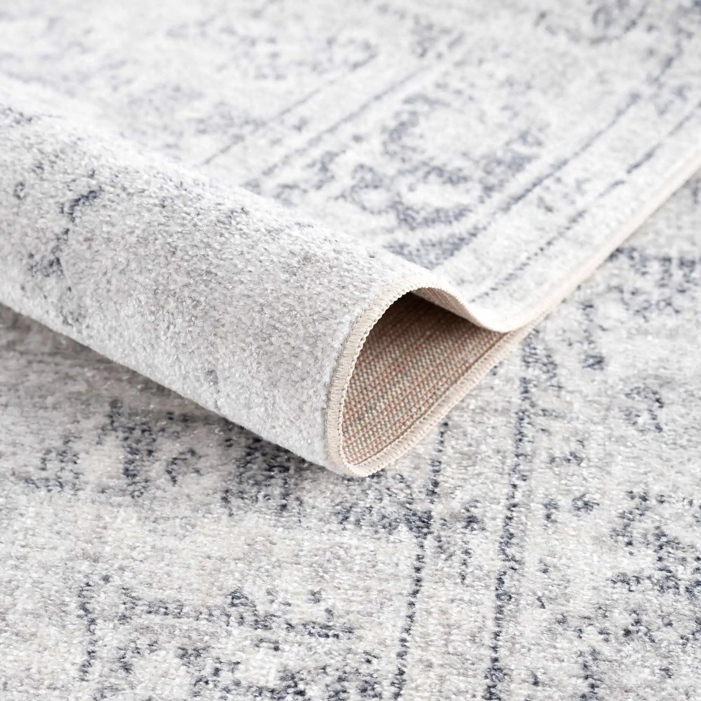 Akram Cream & Antrasit Washable Area Rug from PriceLows™