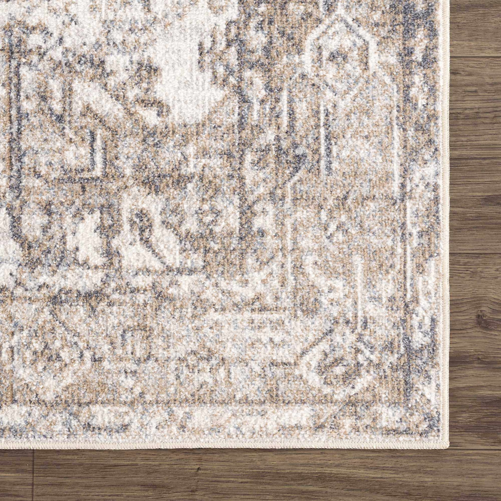 Blue Brown Hera Washable area rug from PriceLows™