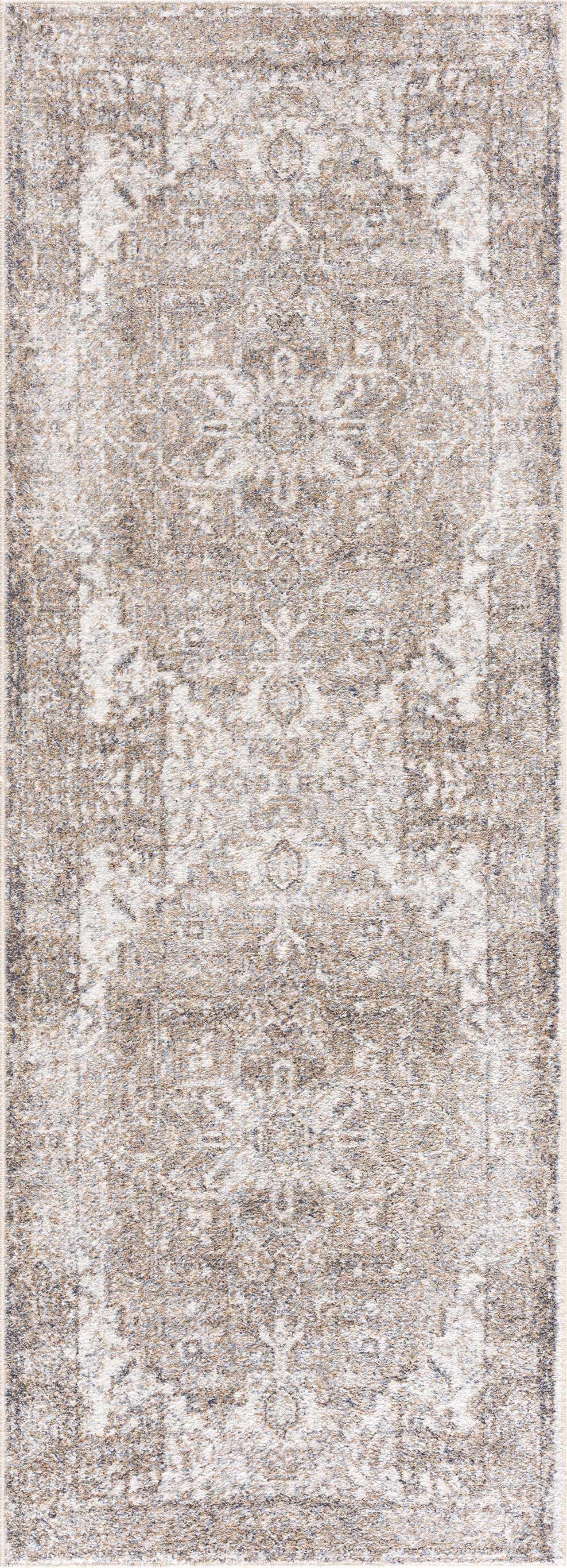Blue Brown Hera Washable area rug from PriceLows™