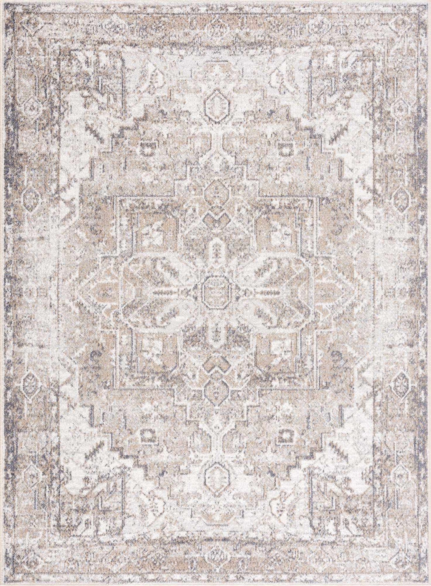 Blue Brown Hera Washable area rug from PriceLows™