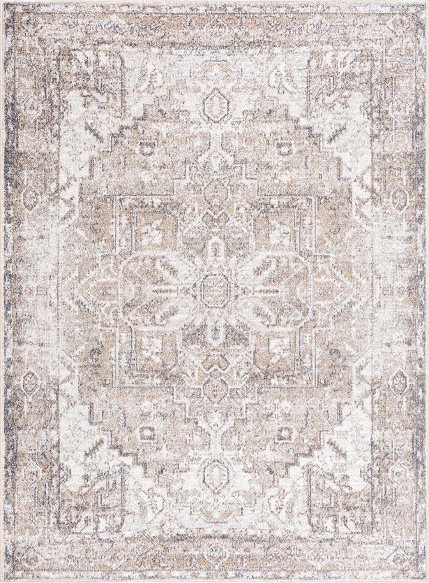 Blue Brown Hera Washable area rug from PriceLows™