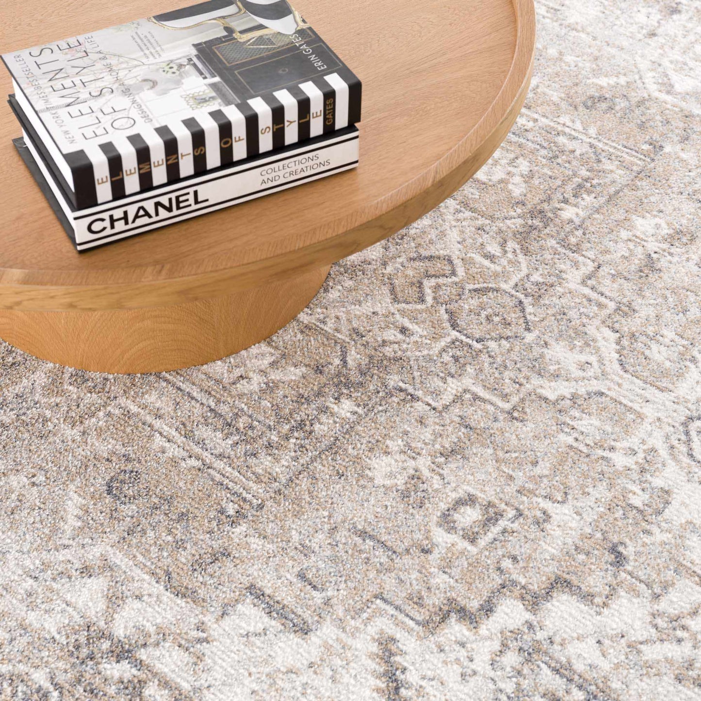 Blue Brown Hera Washable area rug from PriceLows™