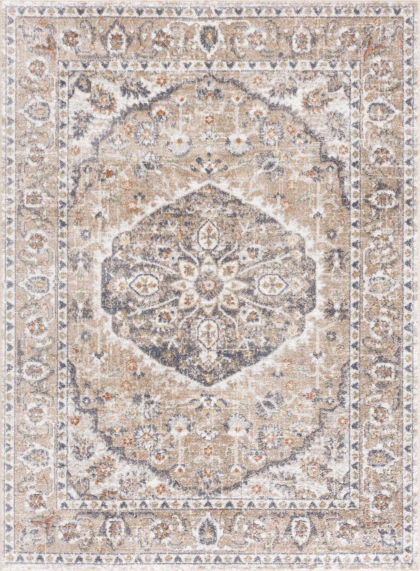 Beige Hiti Washable area rug from PriceLows™
