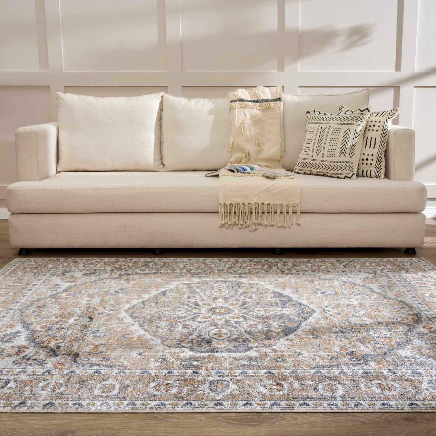 Beige Hiti Washable area rug from PriceLows™