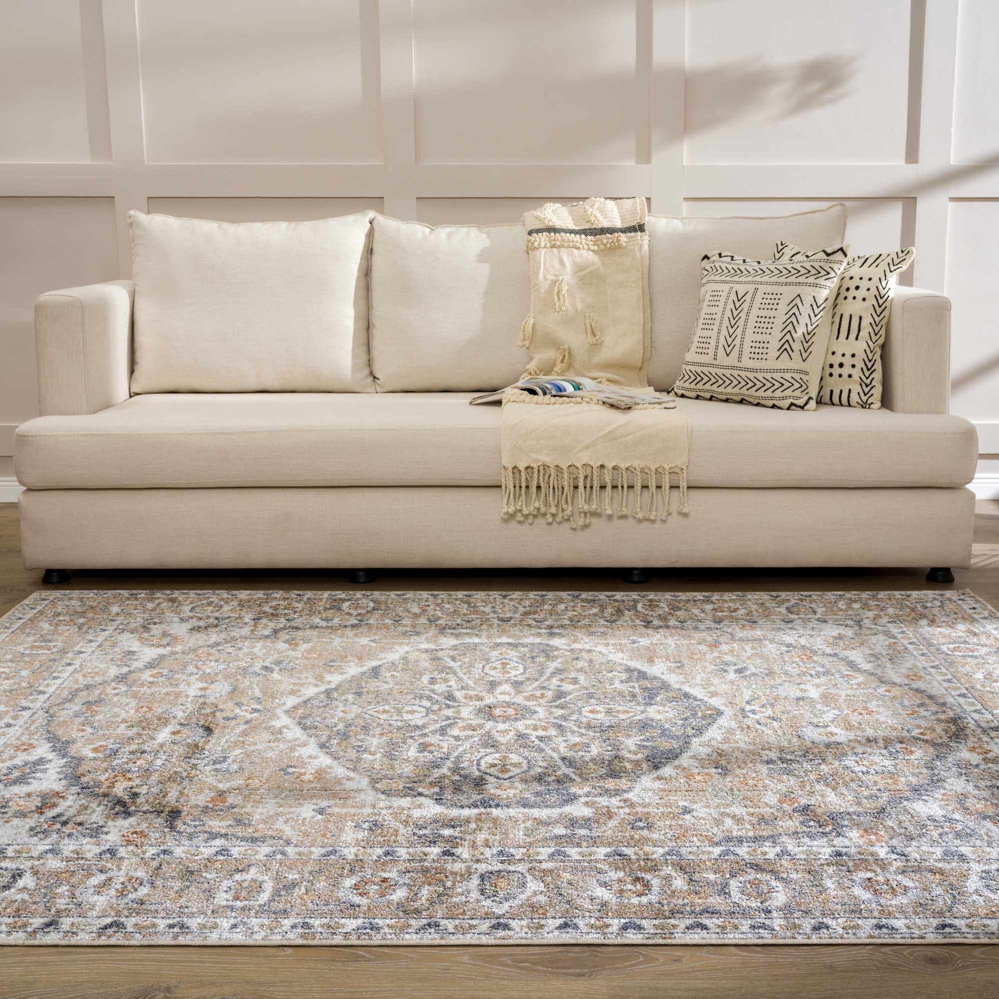 Beige Hiti Washable area rug from PriceLows™