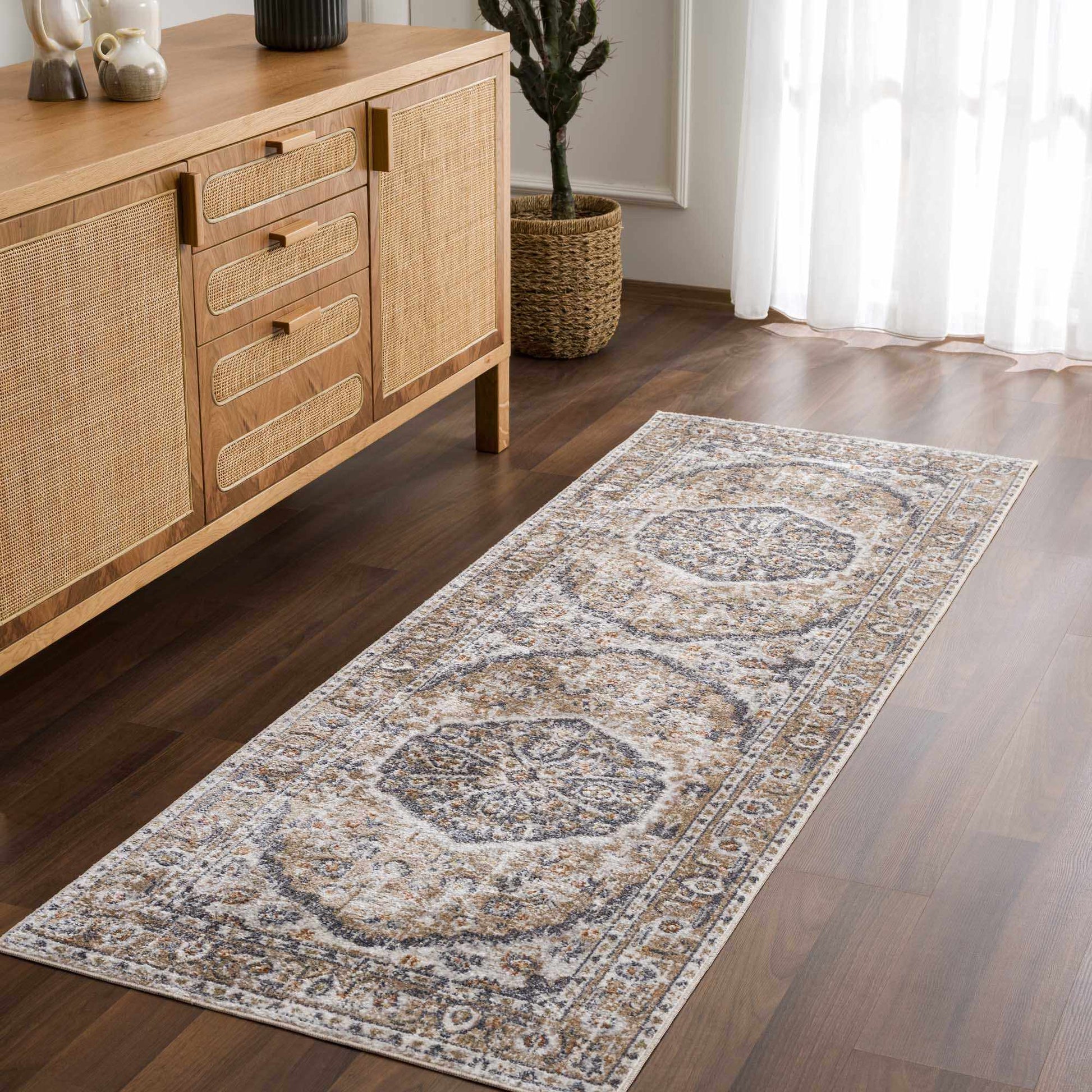 Beige Hiti Washable area rug from PriceLows™