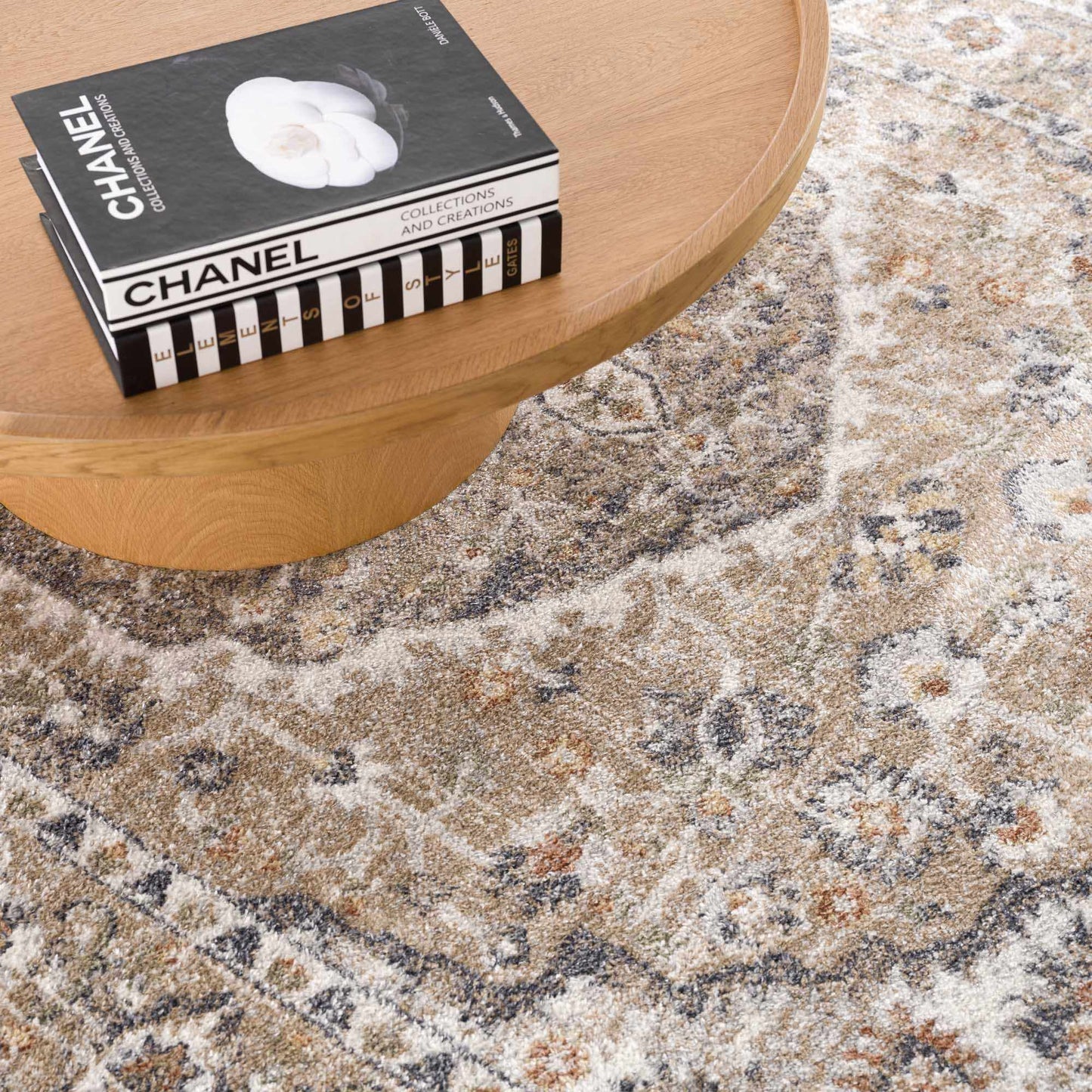 Beige Hiti Washable area rug from PriceLows™