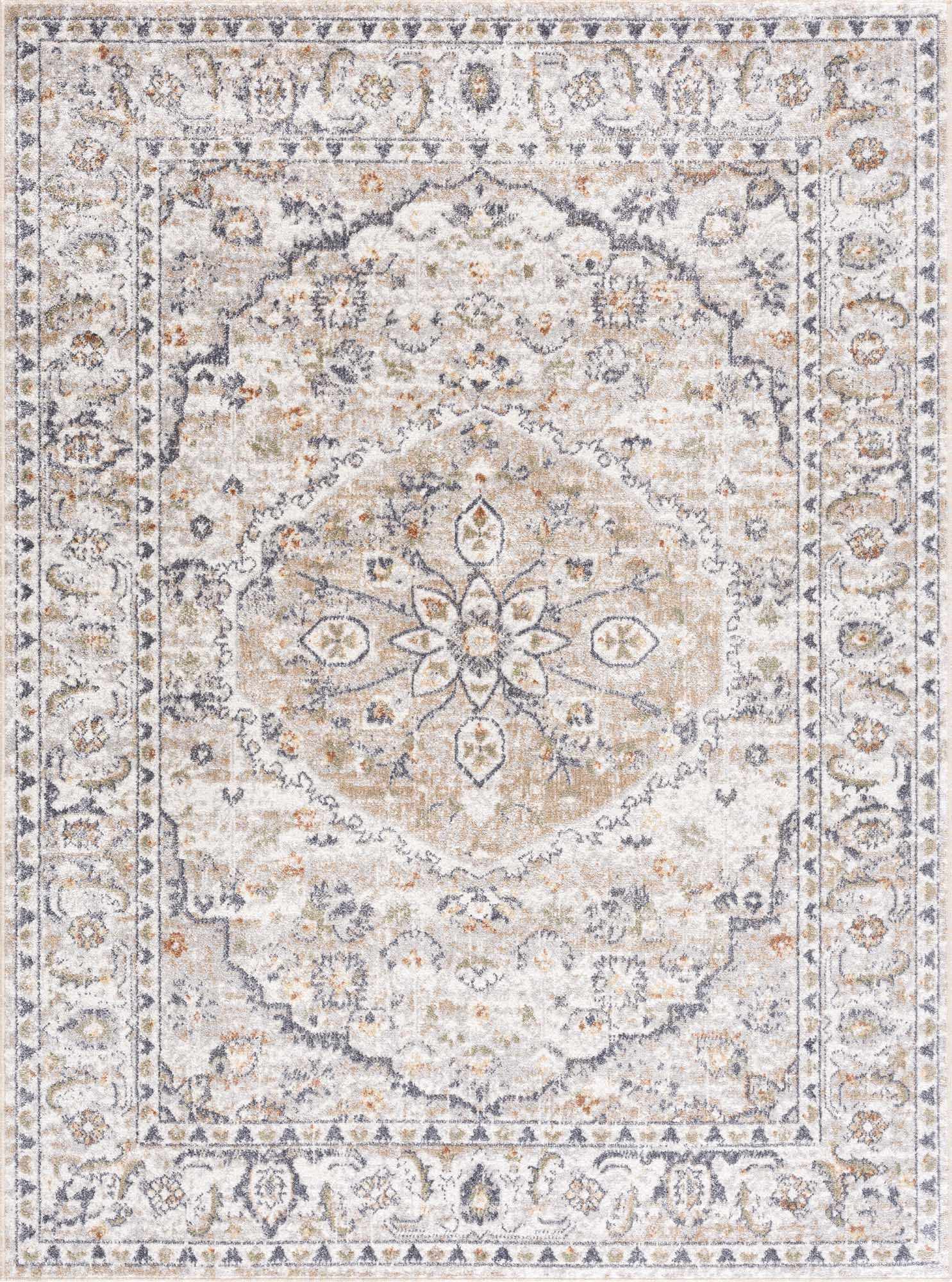 Cream Hiti Washable area rug from PriceLows™