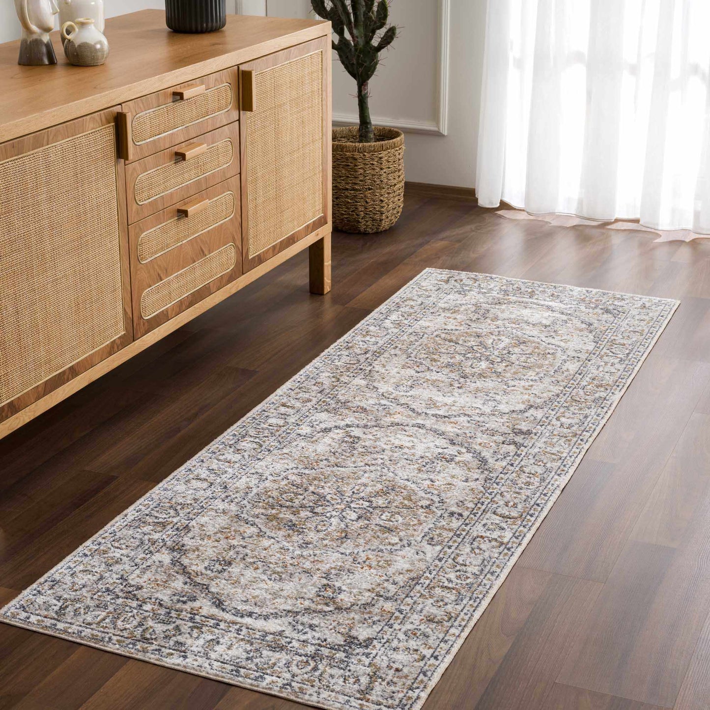 Cream Hiti Washable area rug from PriceLows™