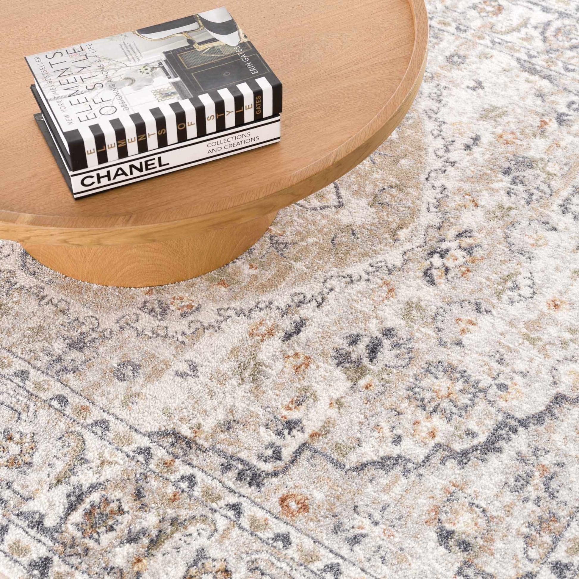 Cream Hiti Washable area rug from PriceLows™