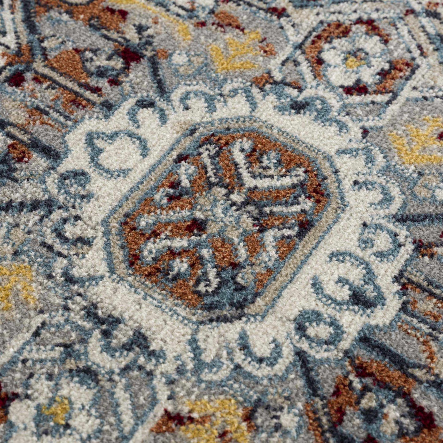 Cabacungan Blue & Rust Washable Area Rug from PriceLows™