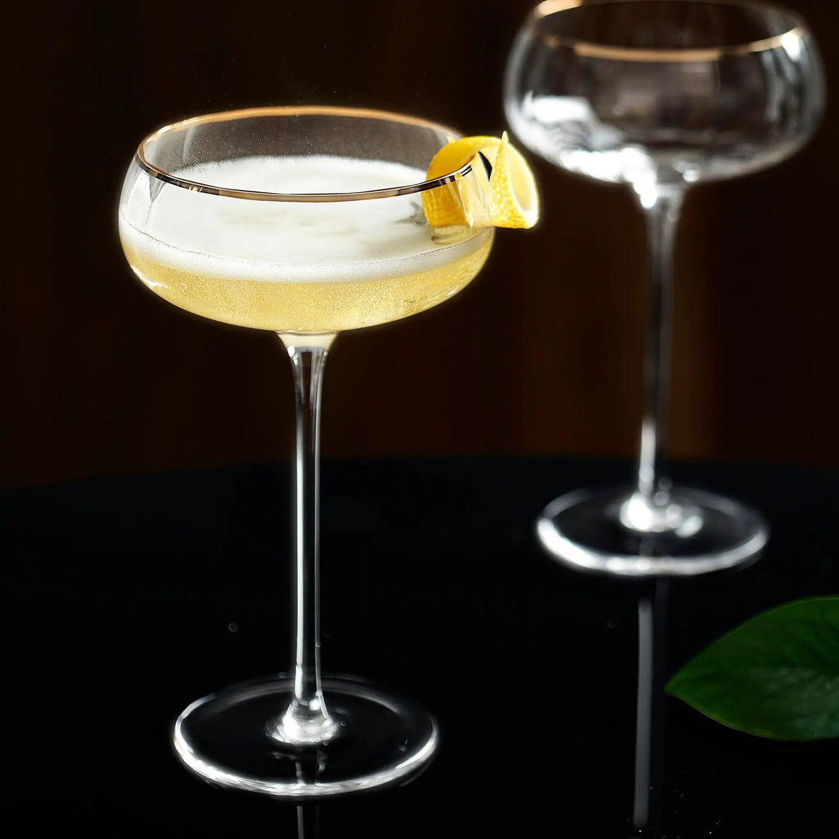 Aurelia Champagne Coupe Cocktail Glassware | 8 oz | Set of 4 | Entertaining