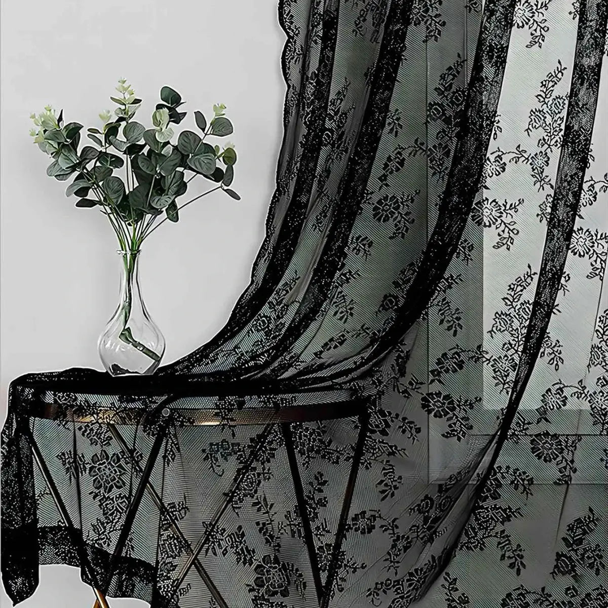 Lace Sheer Curtain | Flower Pattern | PriceLows™