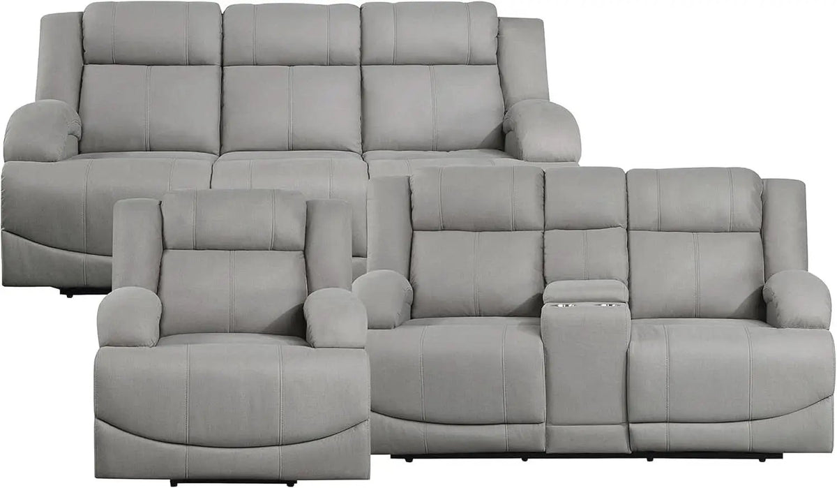 Landwood 3 Piece Power Reclining Living Room Set Gray from PriceLows™